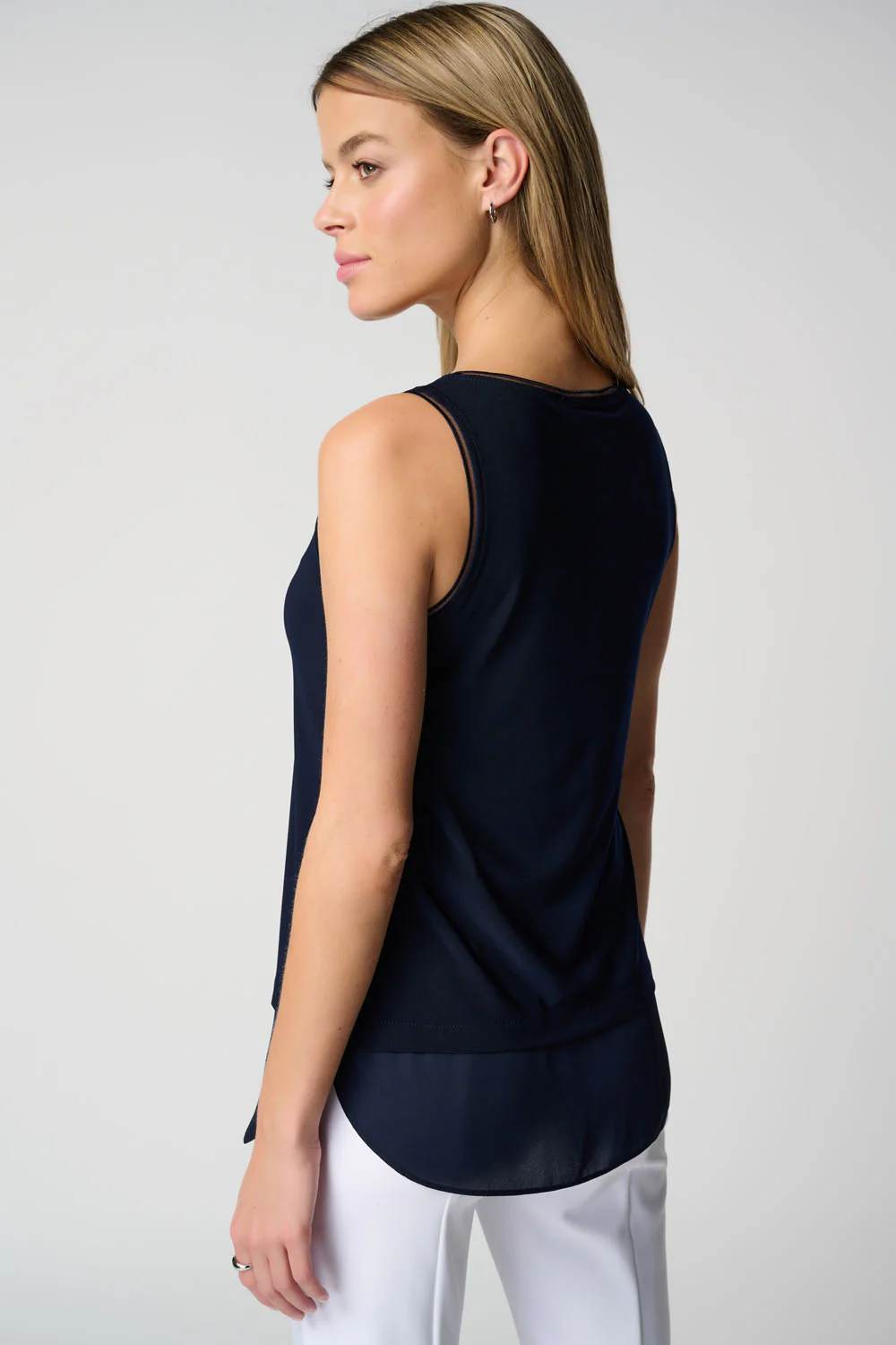 Joseph Ribkoff Midnight Blue Layer Hem Cami Style 183126 - Image 3