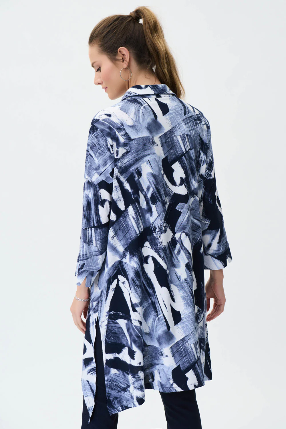 Joseph Ribkoff Midnight Blue/Multi Blouse Style 231113 - Image 4