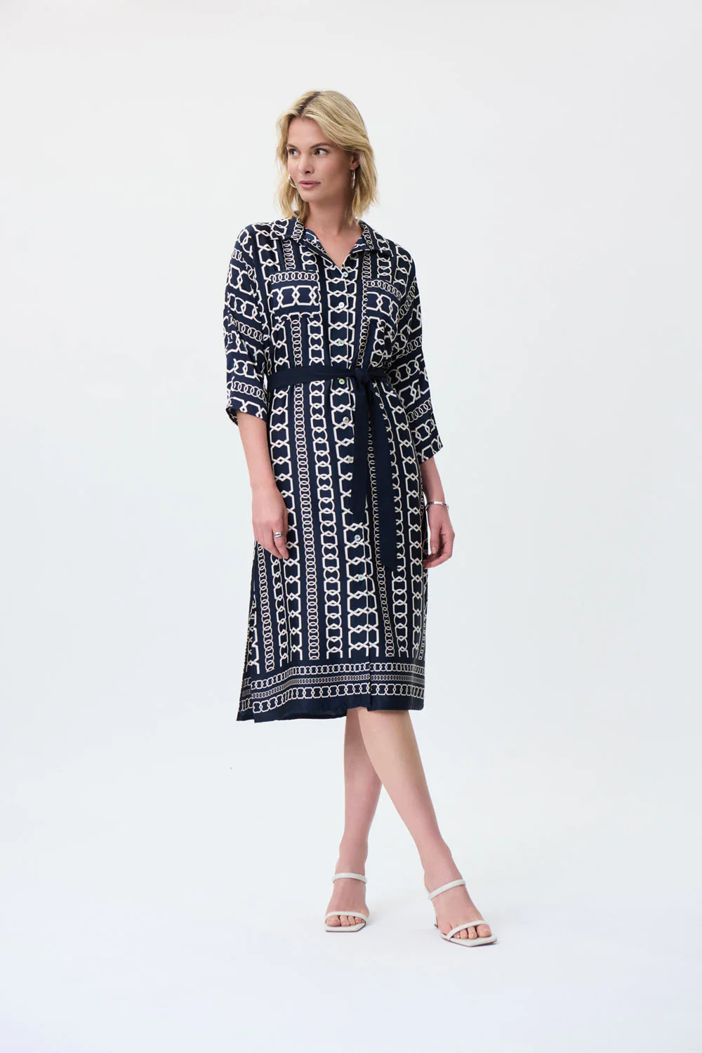 Joseph Ribkoff Midnight Blue/Multi Dress Style 231288