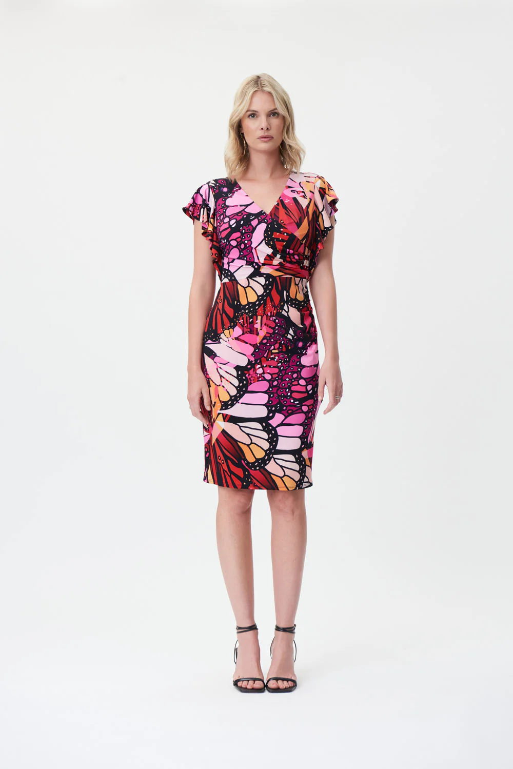 Joseph Ribkoff Midnight Blue/Multi Dress Style 232108 - Image 3
