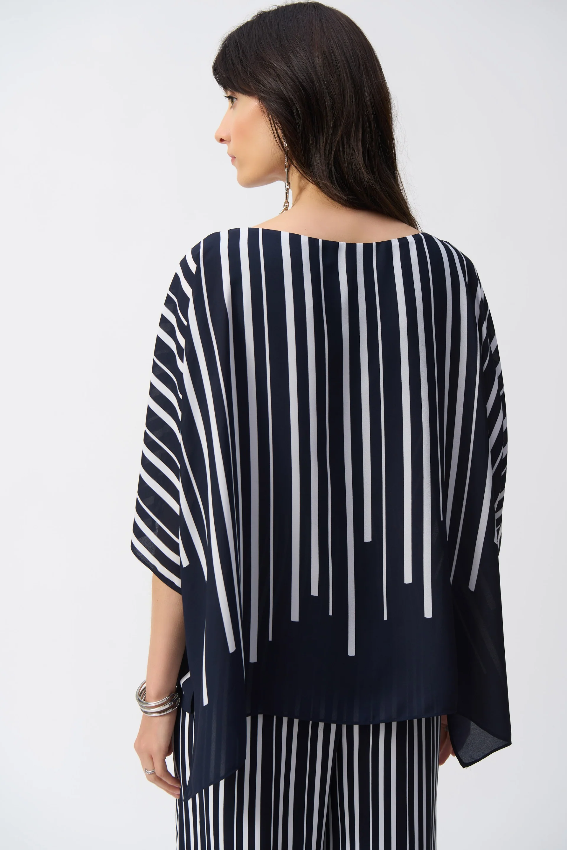 Joseph Ribkoff Abstract Print Poncho Top Style 251180 - Image 4