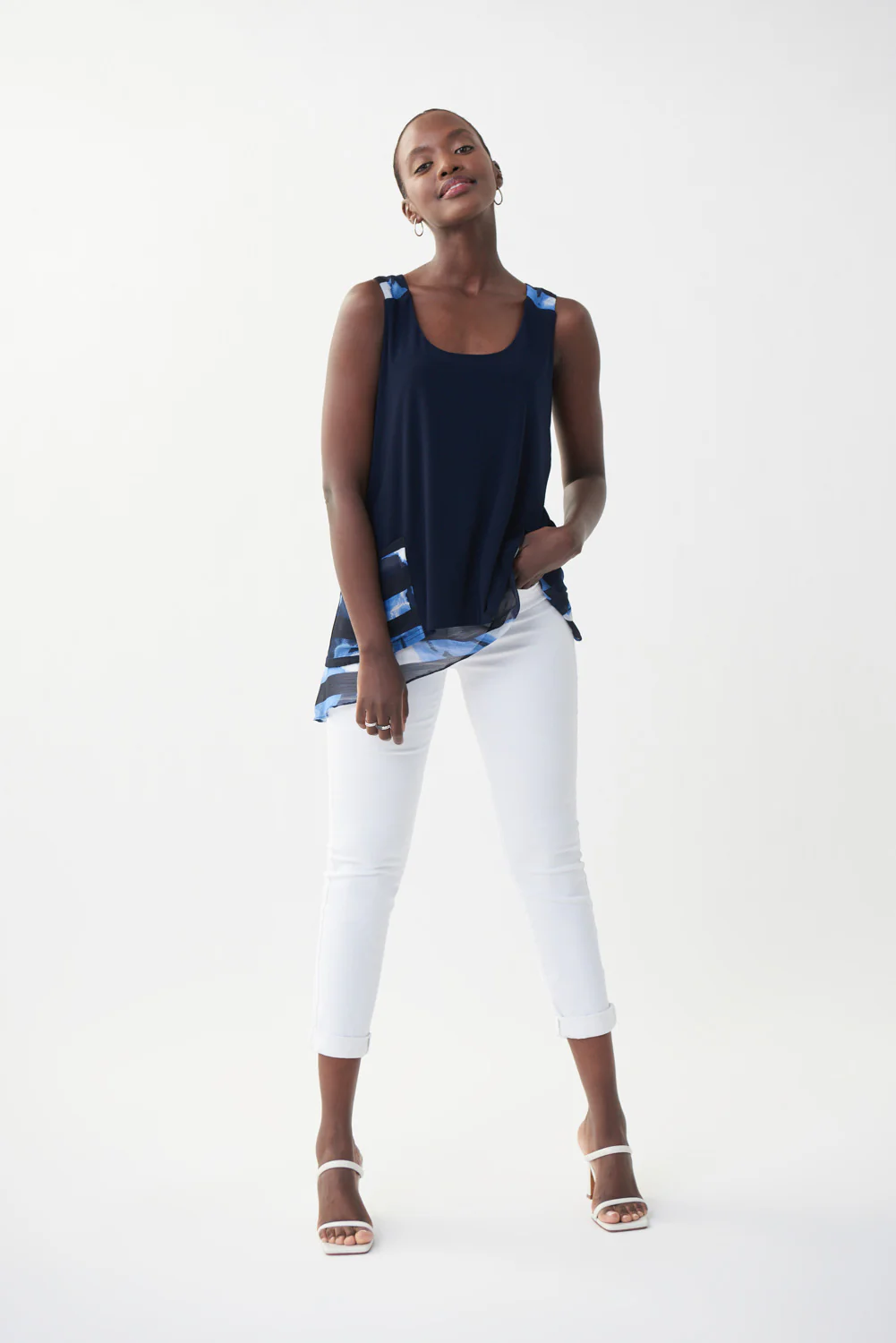 Joseph Ribkoff Midnight Blue/Multi Tank Top Style 222179