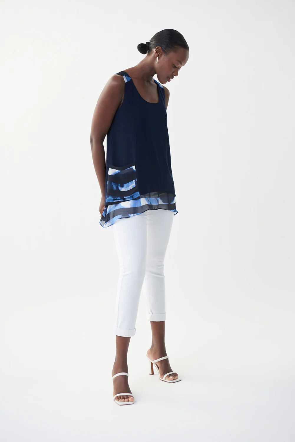 Joseph Ribkoff Midnight Blue/Multi Tank Top Style 222179 - Image 2