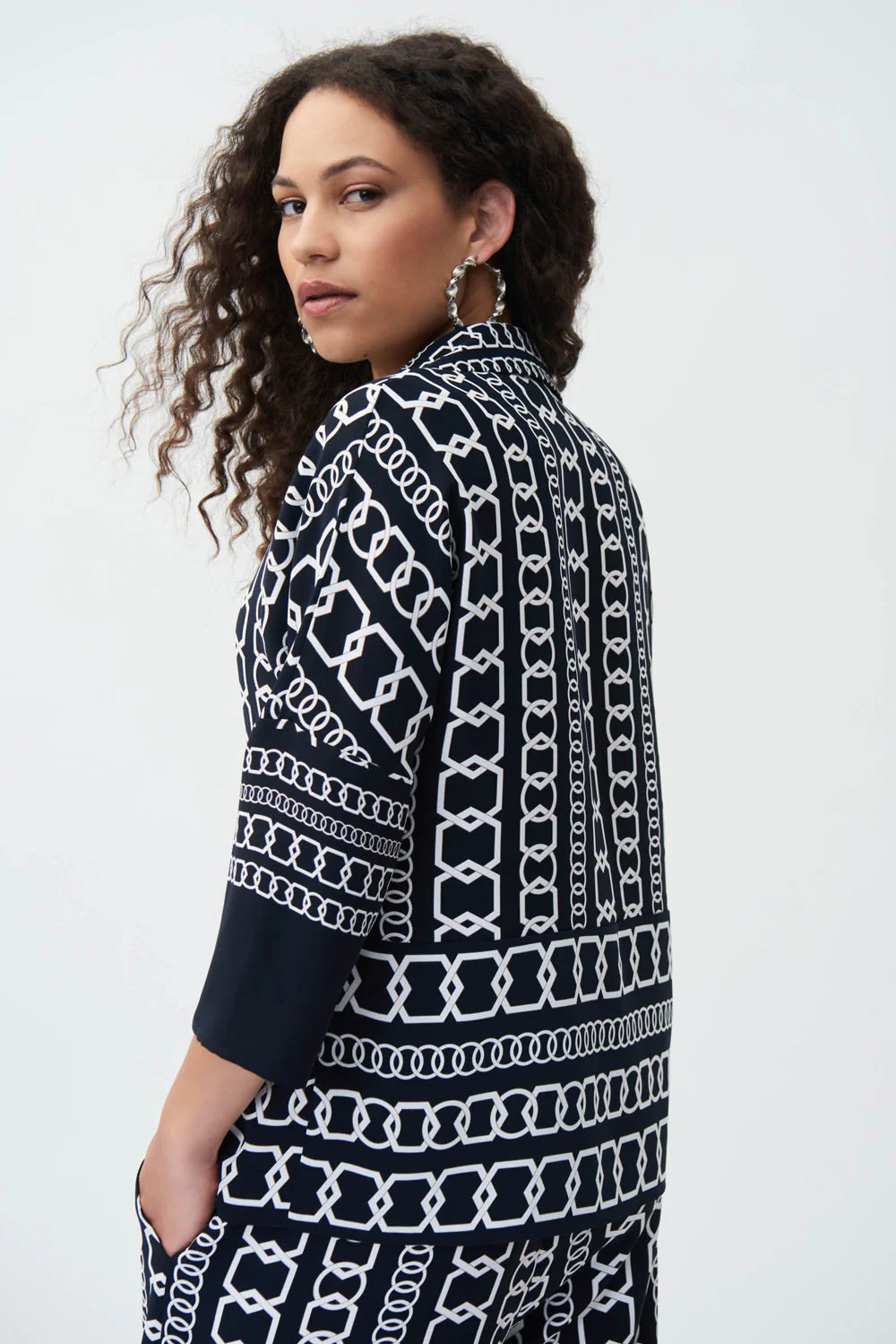 Joseph Ribkoff Midnight Blue/Multi Top Style 231215 - Image 3