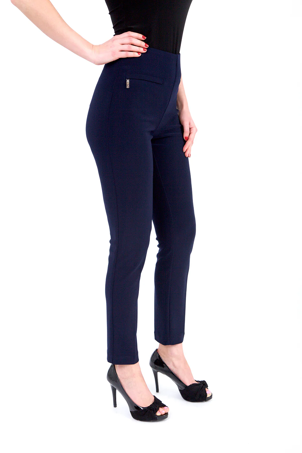 Joseph Ribkoff Midnight Blue Pant Style 181095 - Image 3