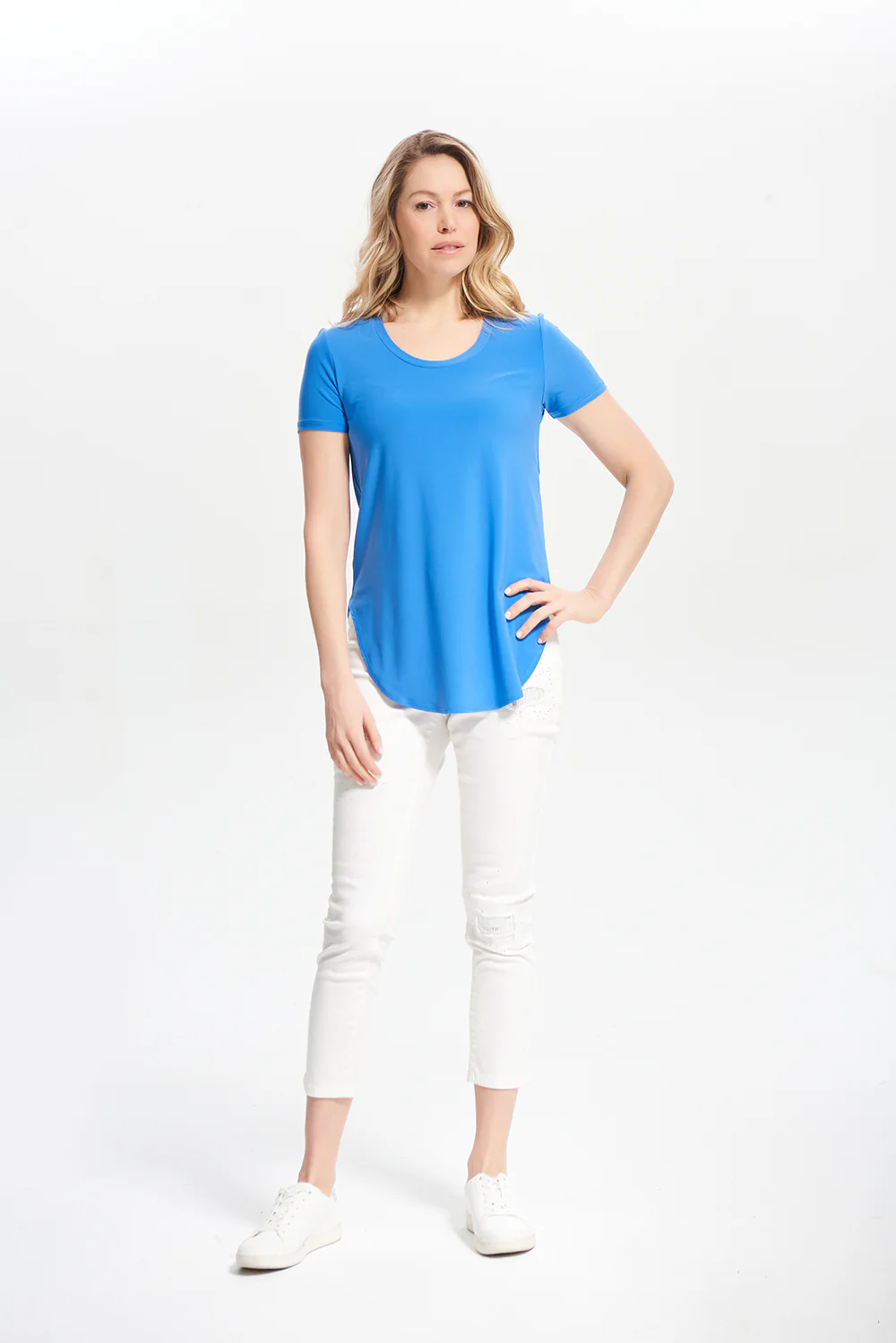 Joseph Ribkoff Short Sleeve Fitted T-Shirt Style 183220 - Image 8