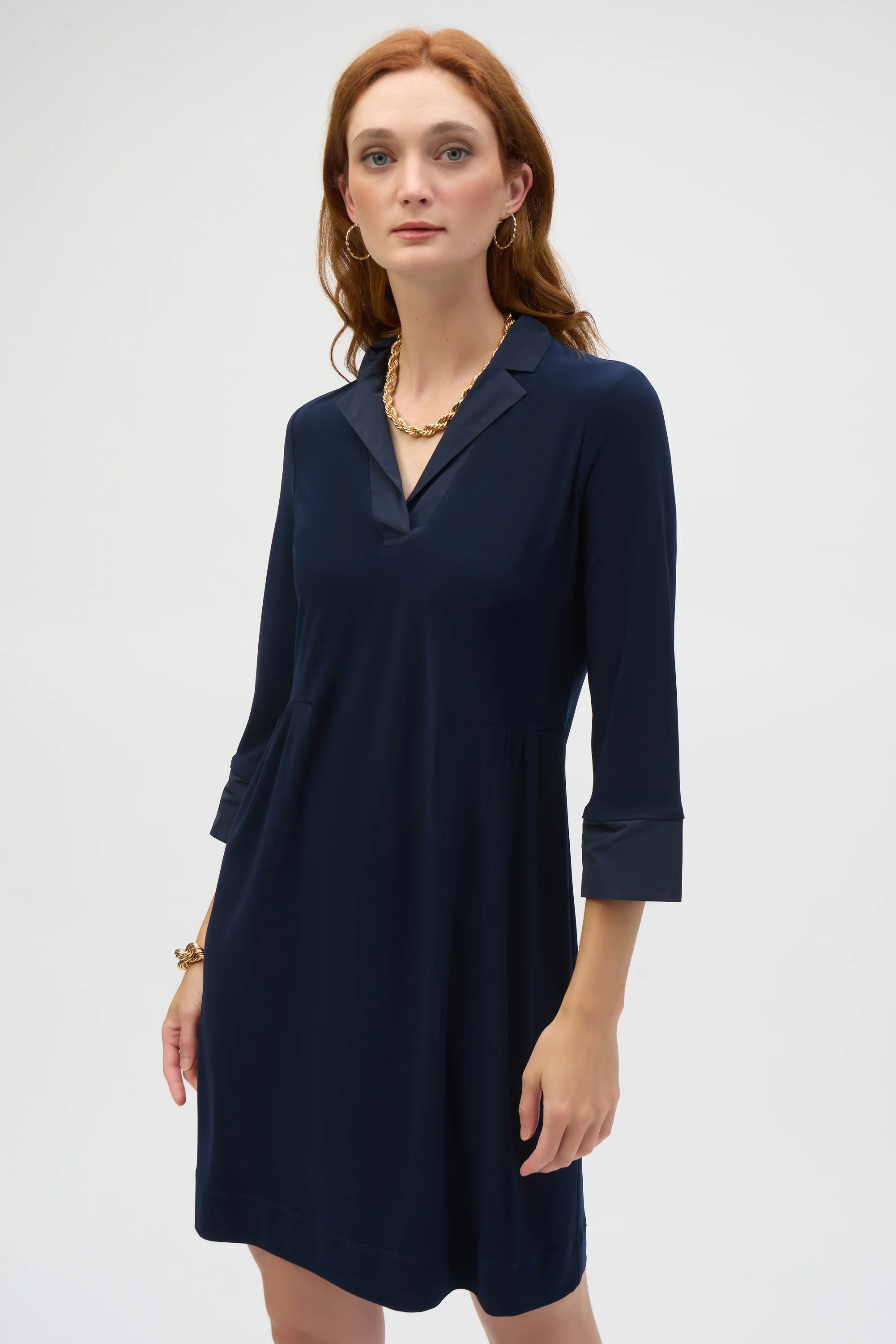 Joseph Ribkoff Silky Knit And Memory Trapeze Dress Style 252028 - Image 2