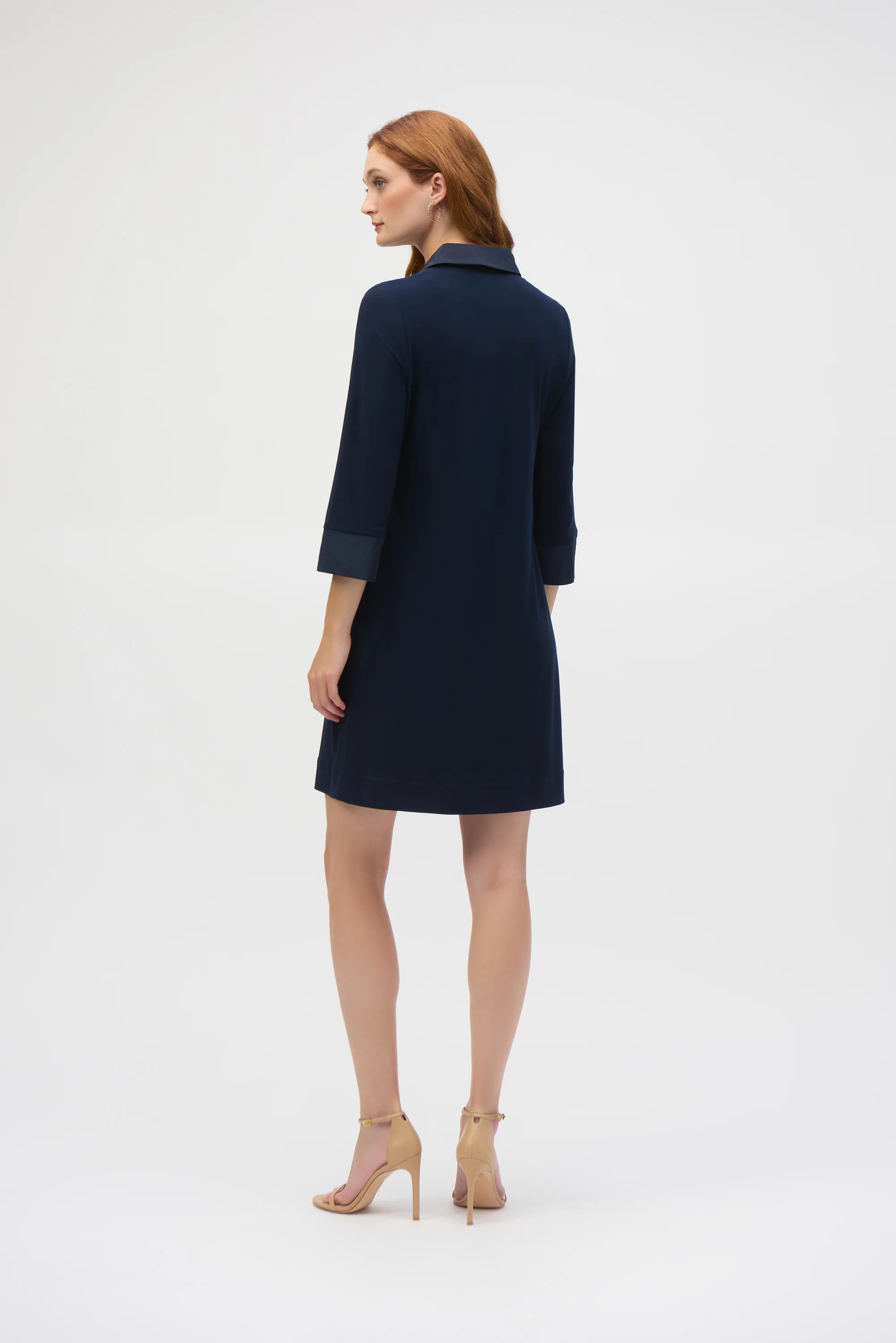 Joseph Ribkoff Silky Knit And Memory Trapeze Dress Style 252028 - Image 3