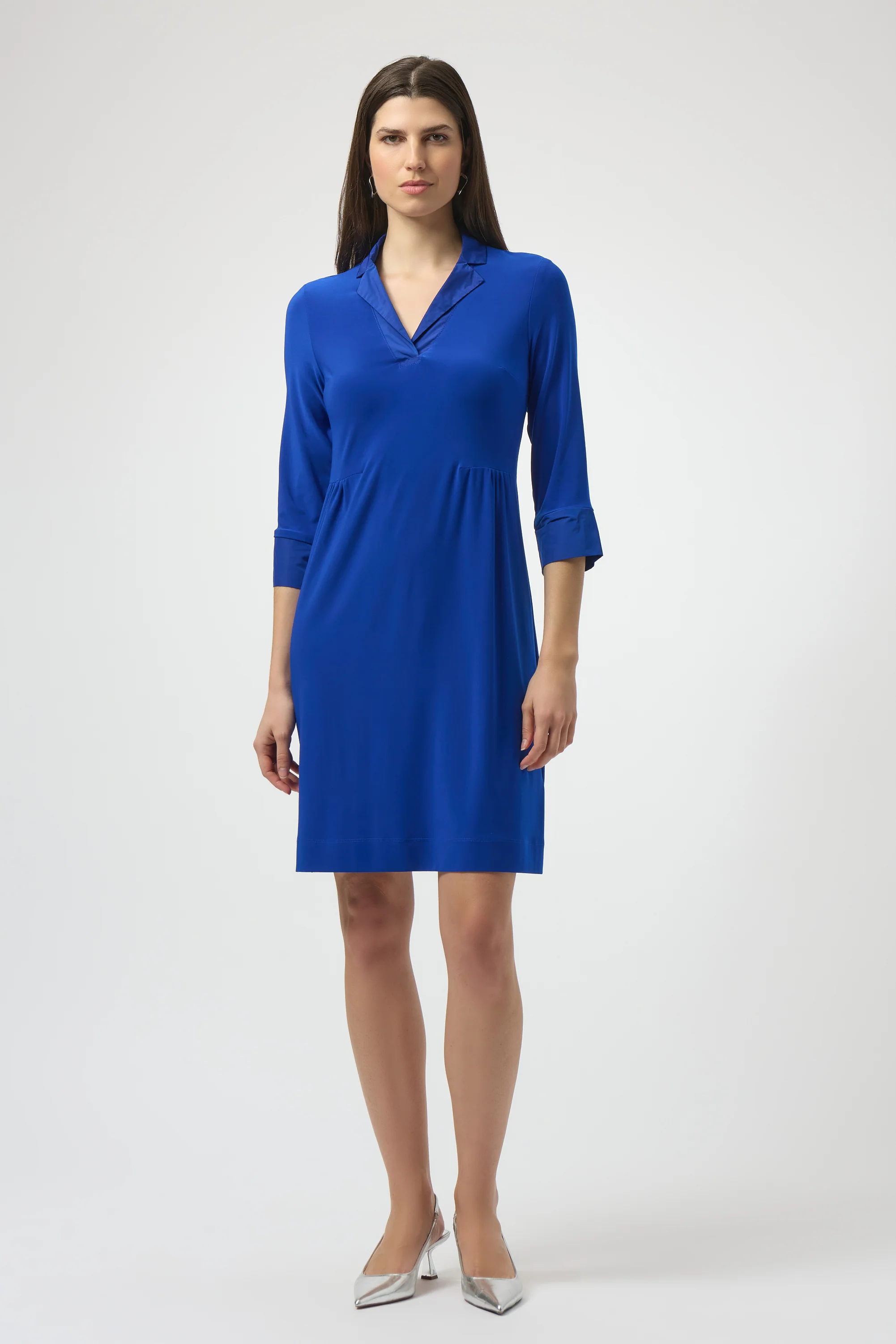 Joseph Ribkoff Silky Knit And Memory Trapeze Dress Style 252028 - Image 4