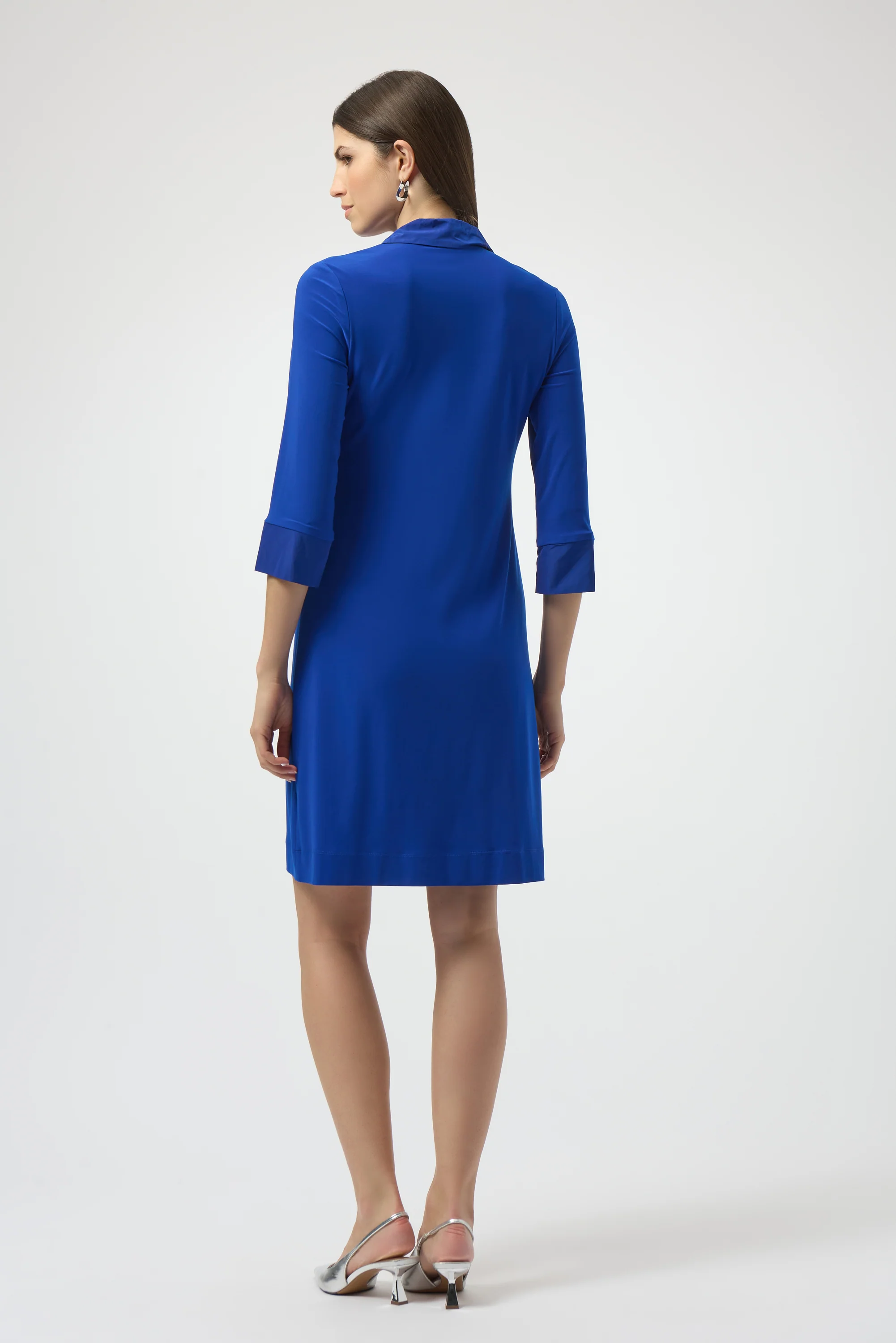Joseph Ribkoff Silky Knit And Memory Trapeze Dress Style 252028 - Image 5