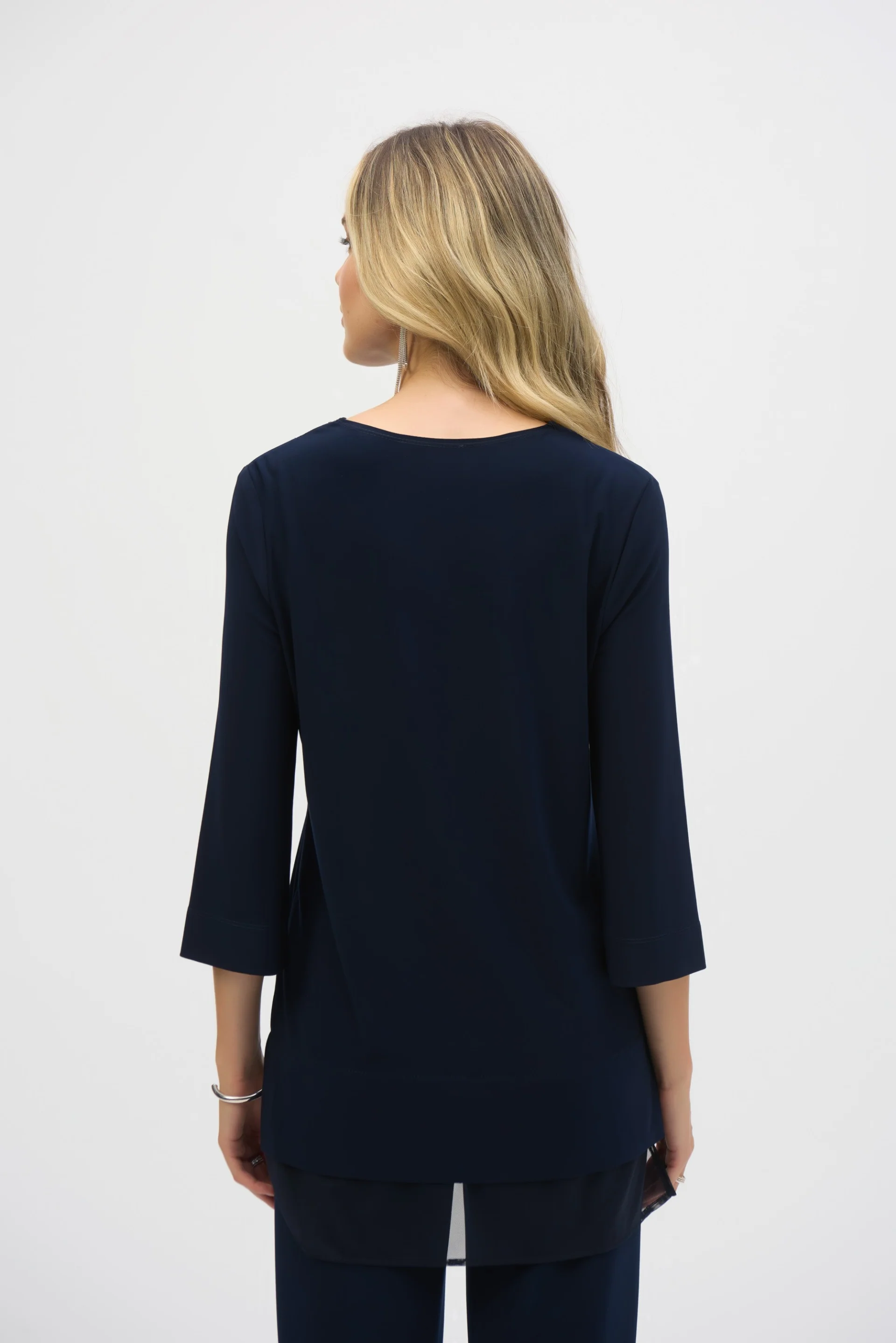 Joseph Ribkoff Midnight Blue Straight Tunic Style 243109 - Image 3