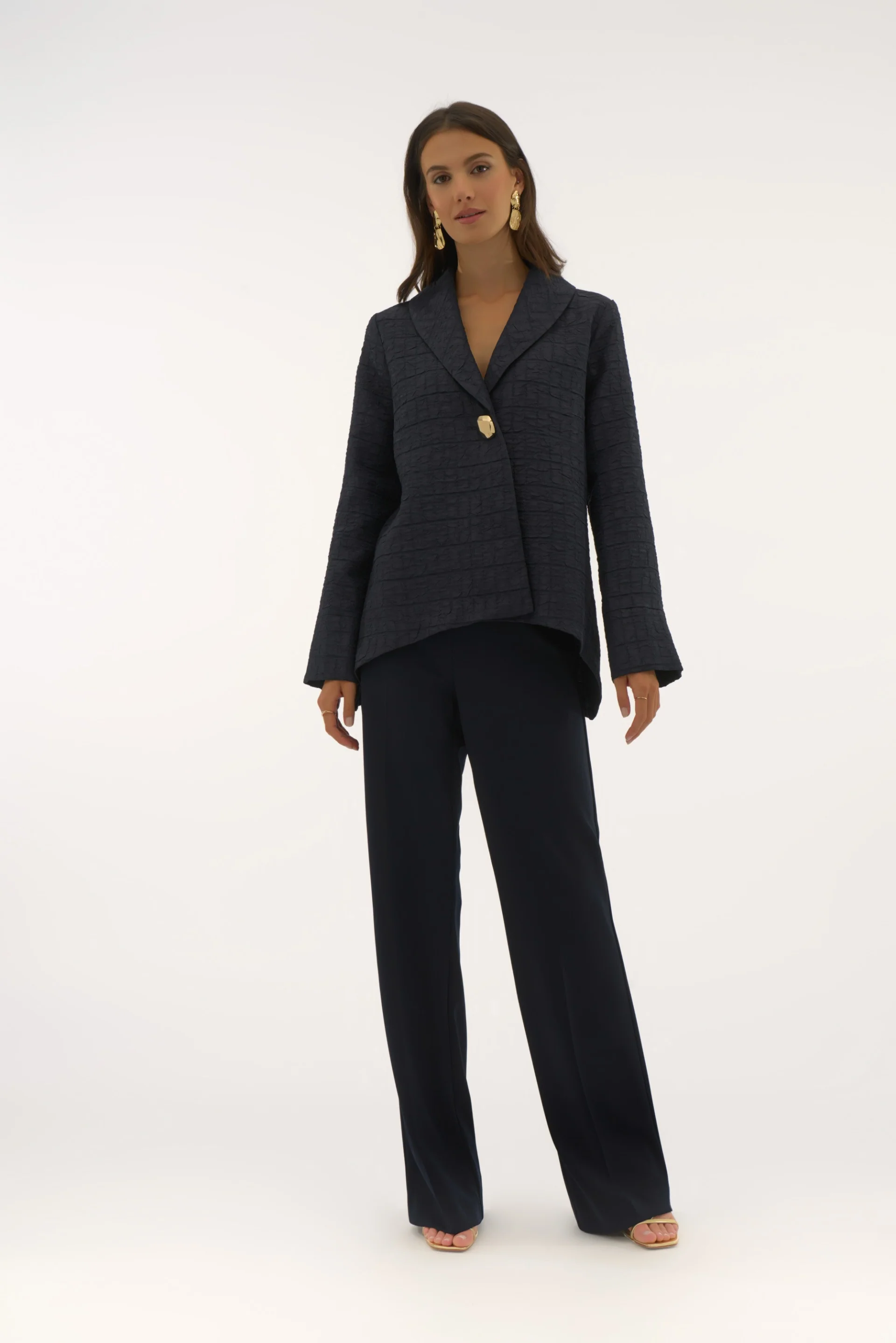 Joseph Ribkoff Textured Trapeze Jacket Style 251783 - Image 2