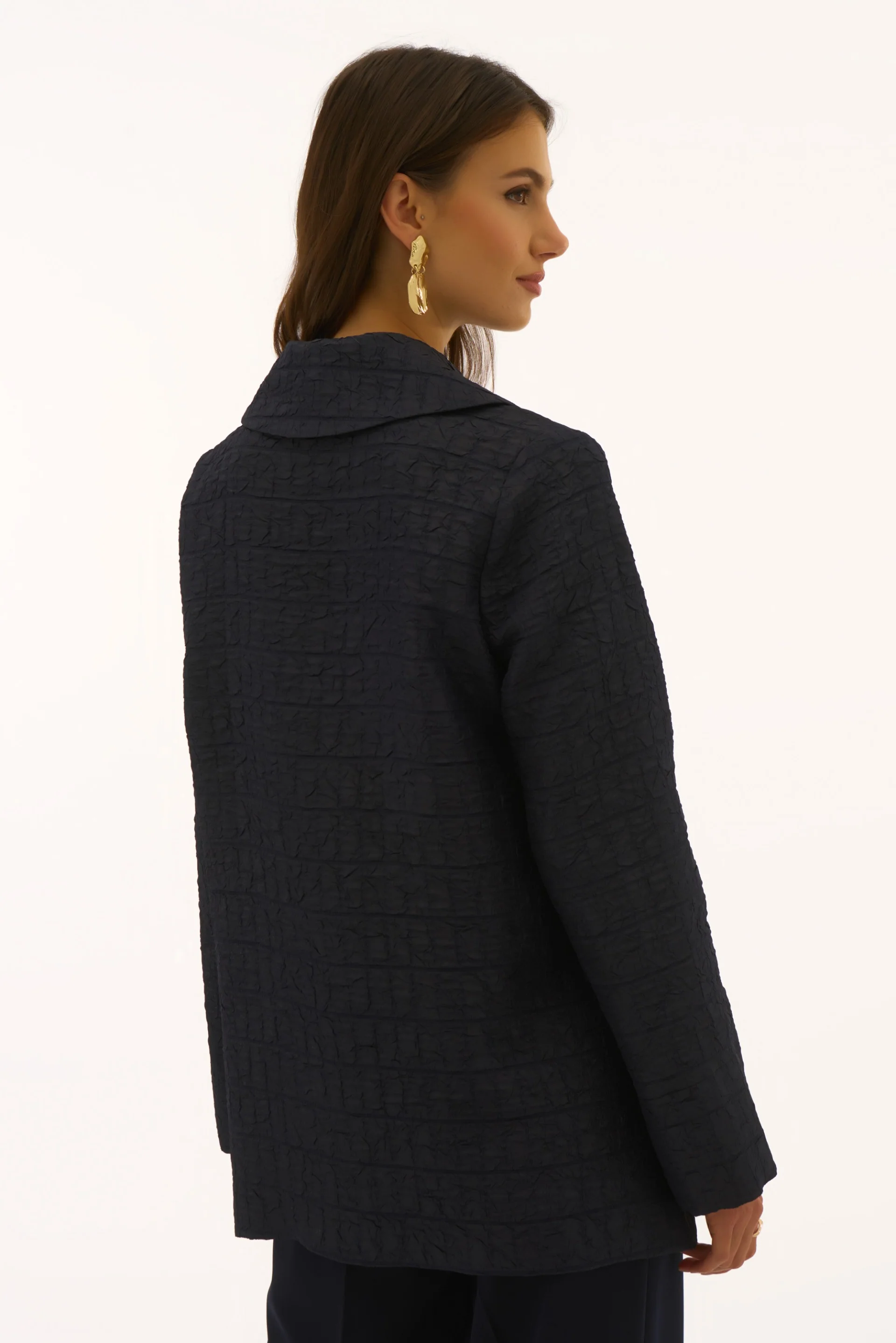Joseph Ribkoff Textured Trapeze Jacket Style 251783 - Image 3