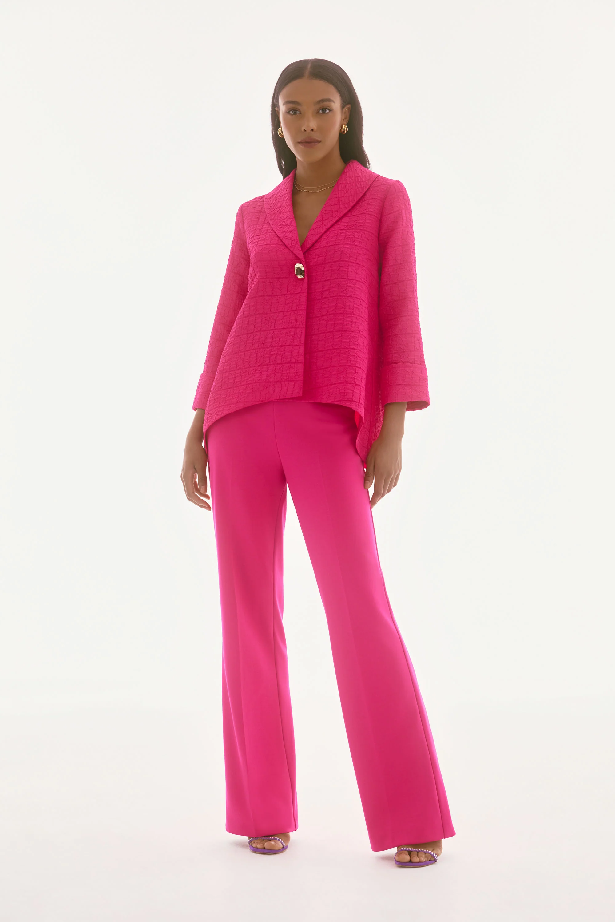 Joseph Ribkoff Textured Trapeze Jacket Style 251783 - Image 5
