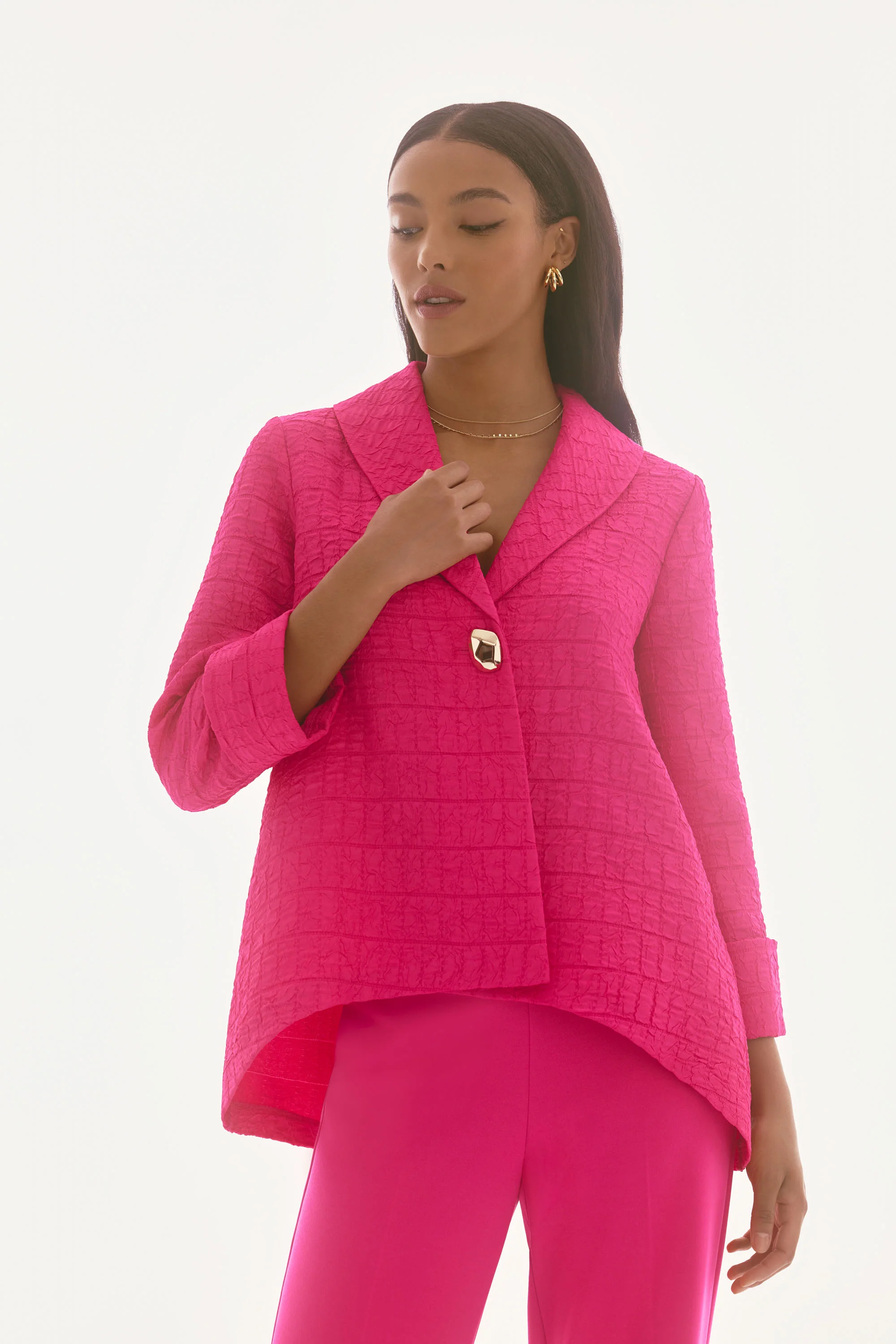 Joseph Ribkoff Textured Trapeze Jacket Style 251783 - Image 6
