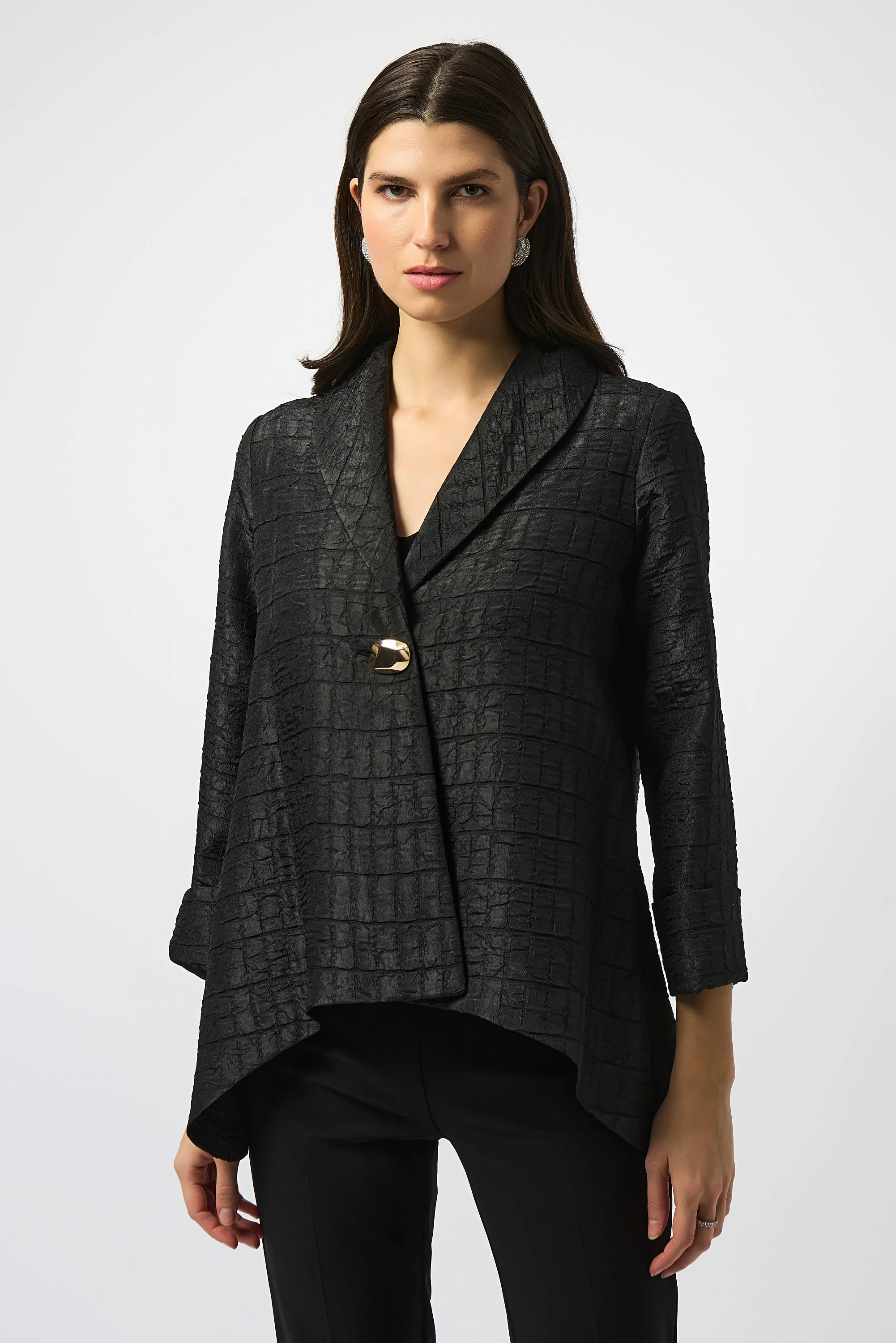 Joseph Ribkoff Textured Trapeze Jacket Style 251783 - Image 8