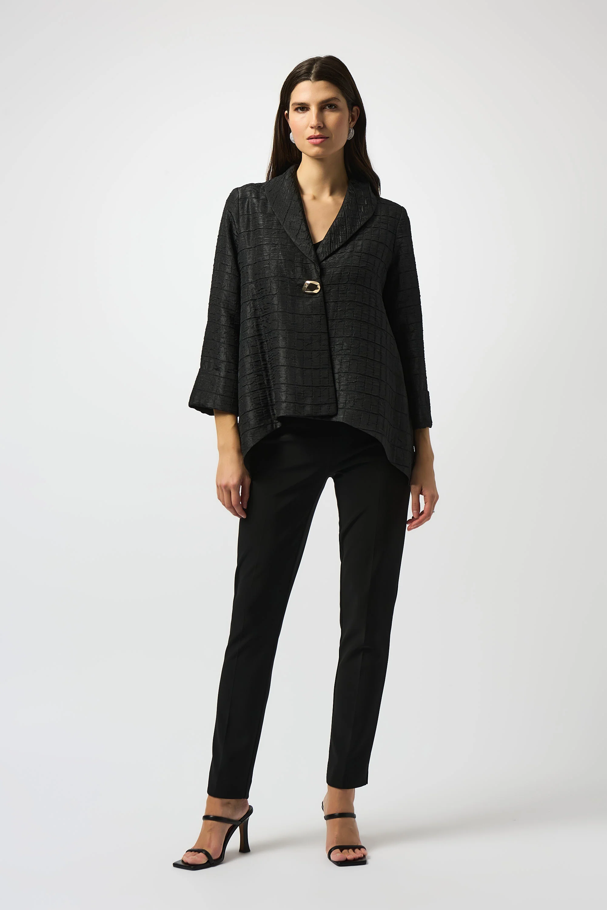 Joseph Ribkoff Textured Trapeze Jacket Style 251783 - Image 9
