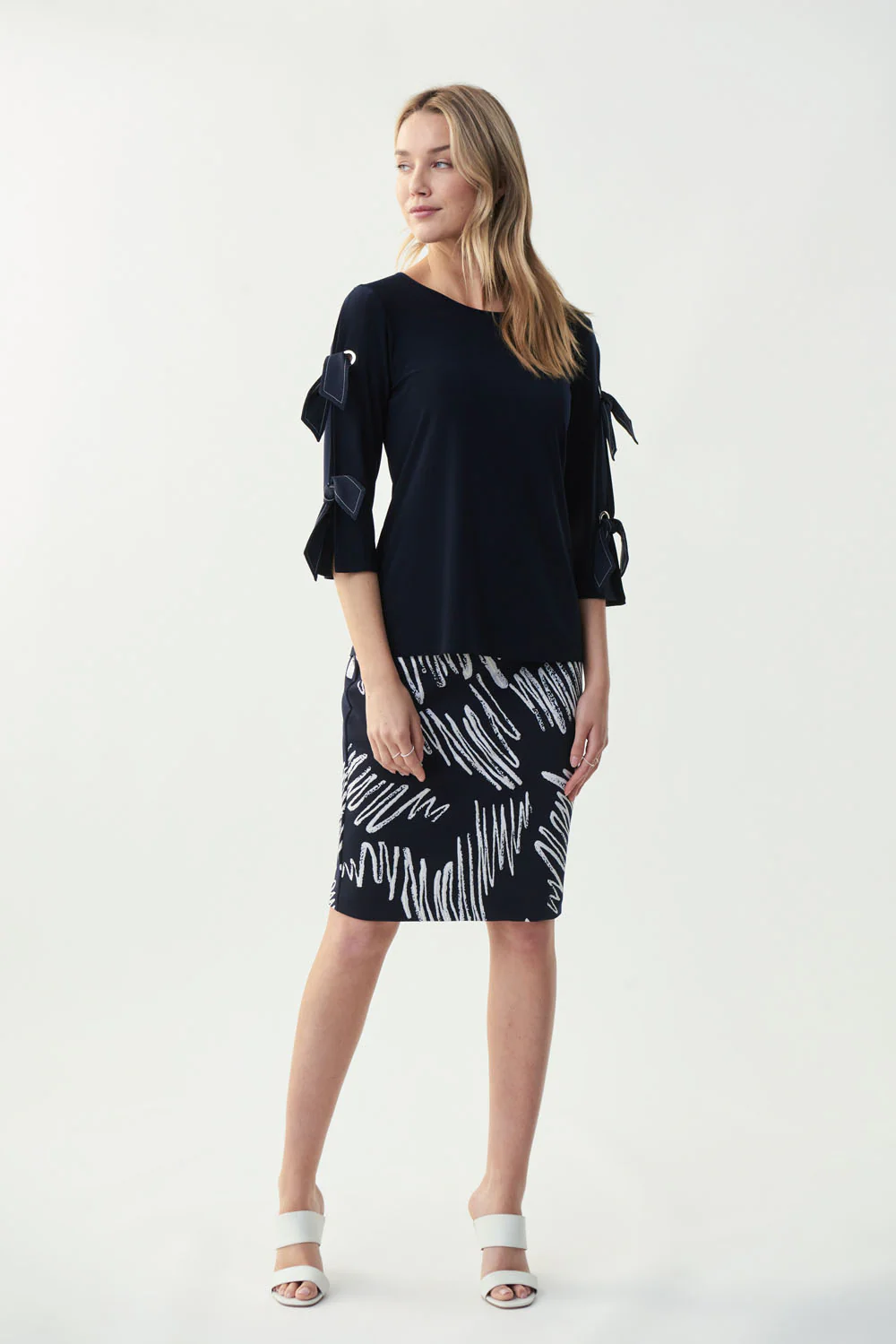 Joseph Ribkoff Midnight Blue Top Style 221026 - Image 2