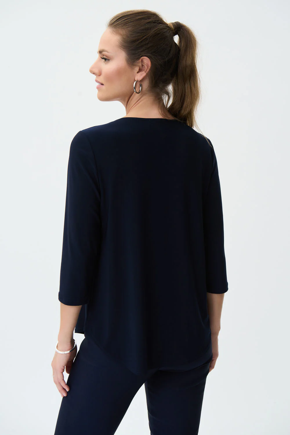 Joseph Ribkoff Midnight Blue Top Style 231131 - Image 3