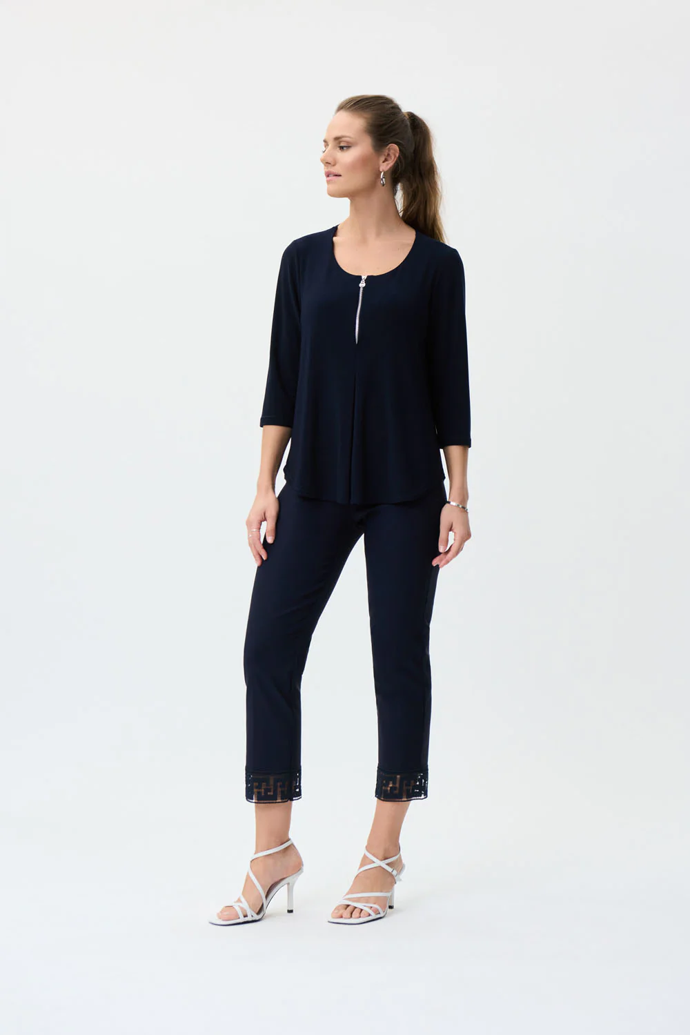 Joseph Ribkoff Midnight Blue Top Style 231131 - Image 4