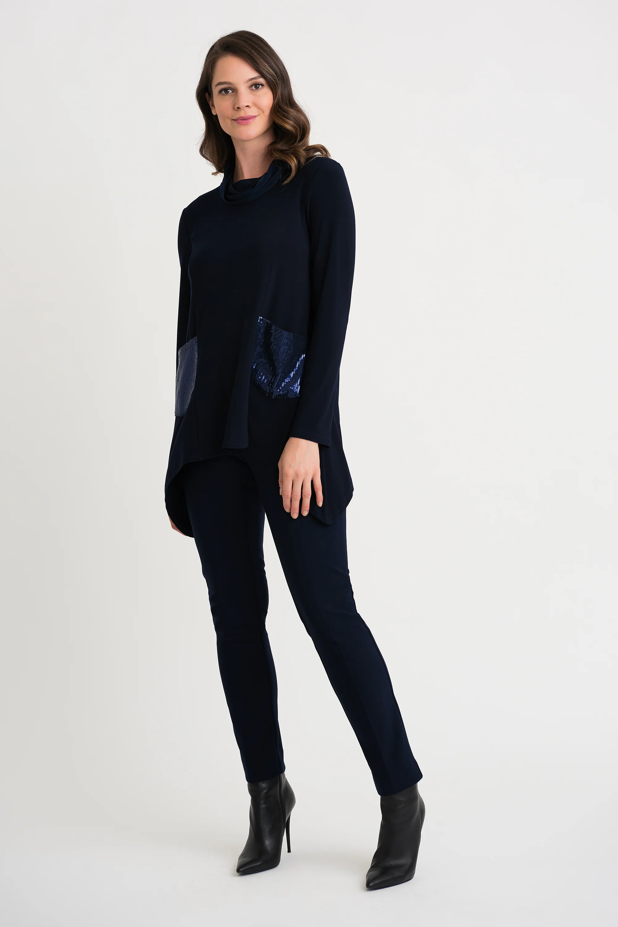 Joseph Ribkoff Midnight Blue Tunic Style 204246 - Image 2