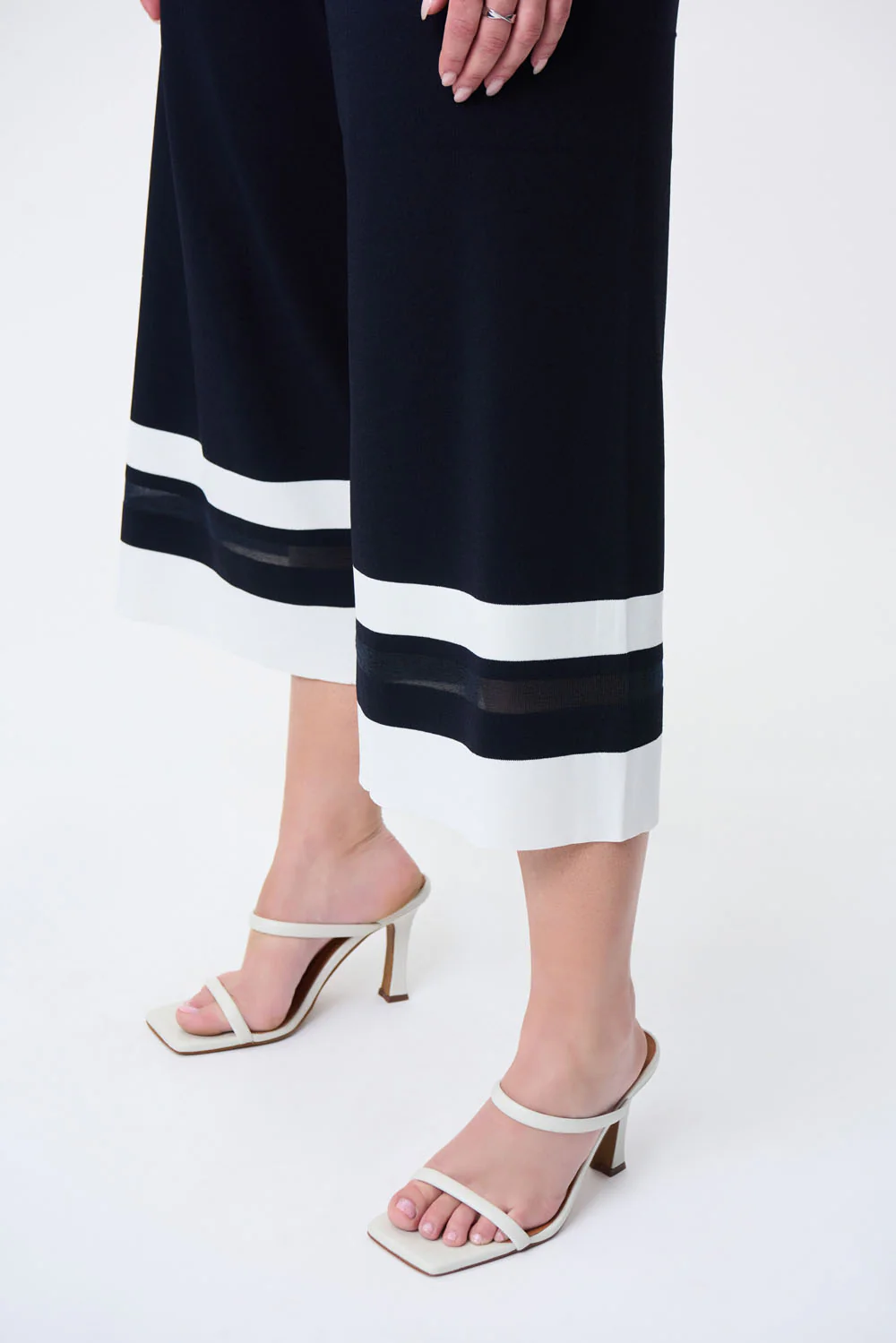 Joseph Ribkoff Midnight Blue/Vanilla Pants Style 231938 - Image 2