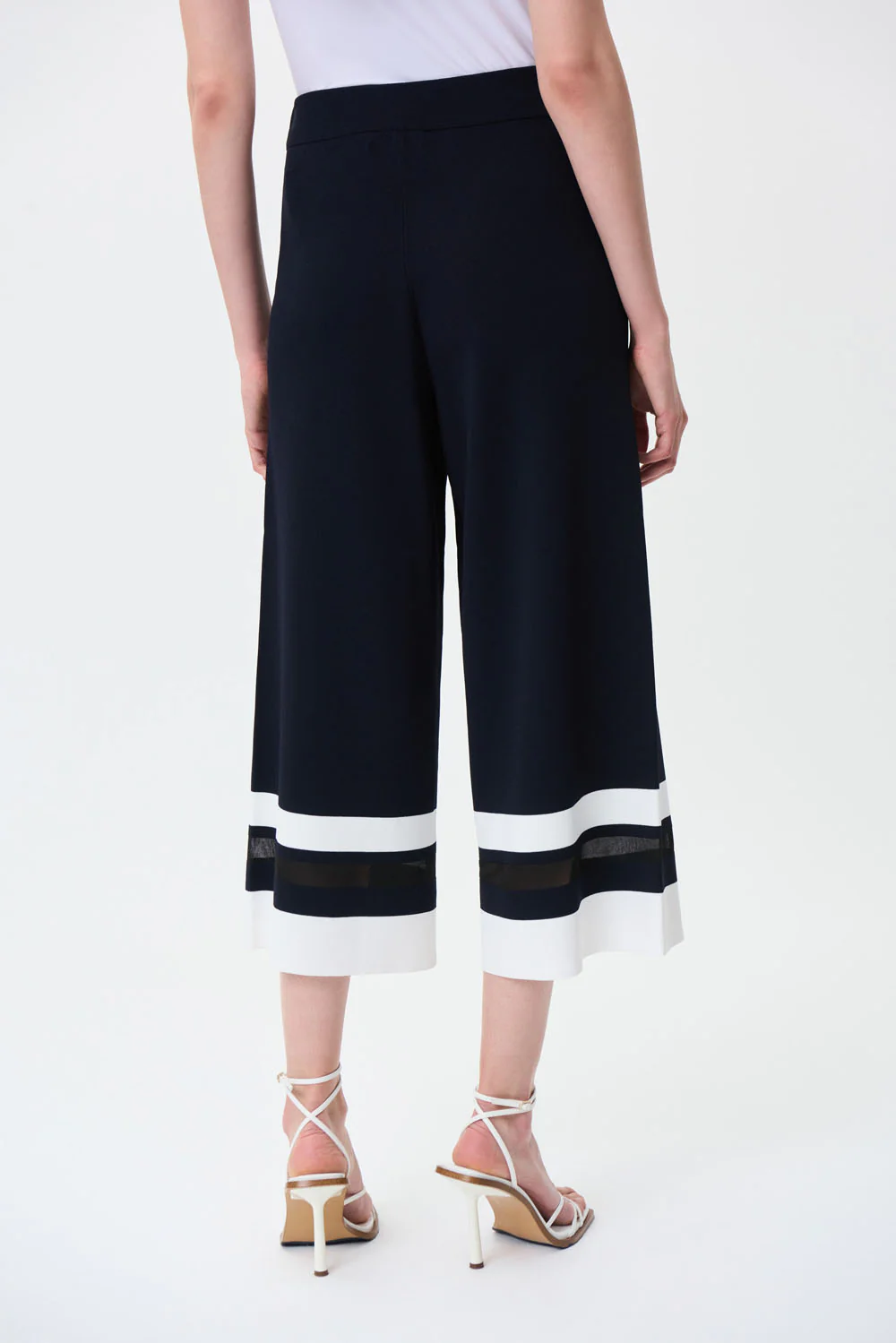 Joseph Ribkoff Midnight Blue/Vanilla Pants Style 231938 - Image 4