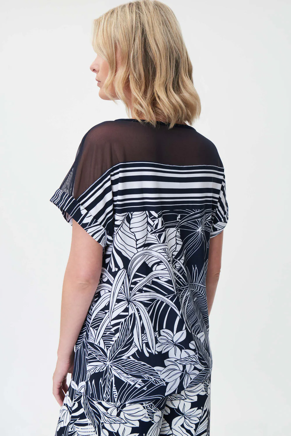 Joseph Ribkoff Midnight Blue/Vanilla Top Style 232048 - Image 3