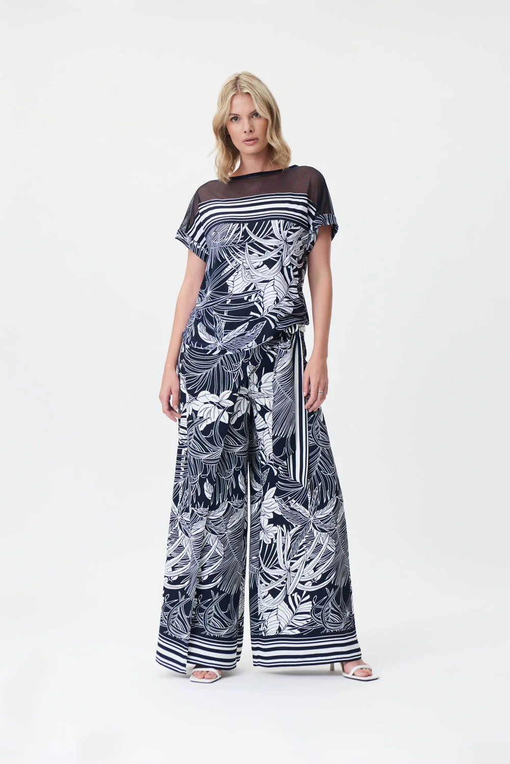 Joseph Ribkoff Midnight Blue/Vanilla Top Style 232048 - Image 4