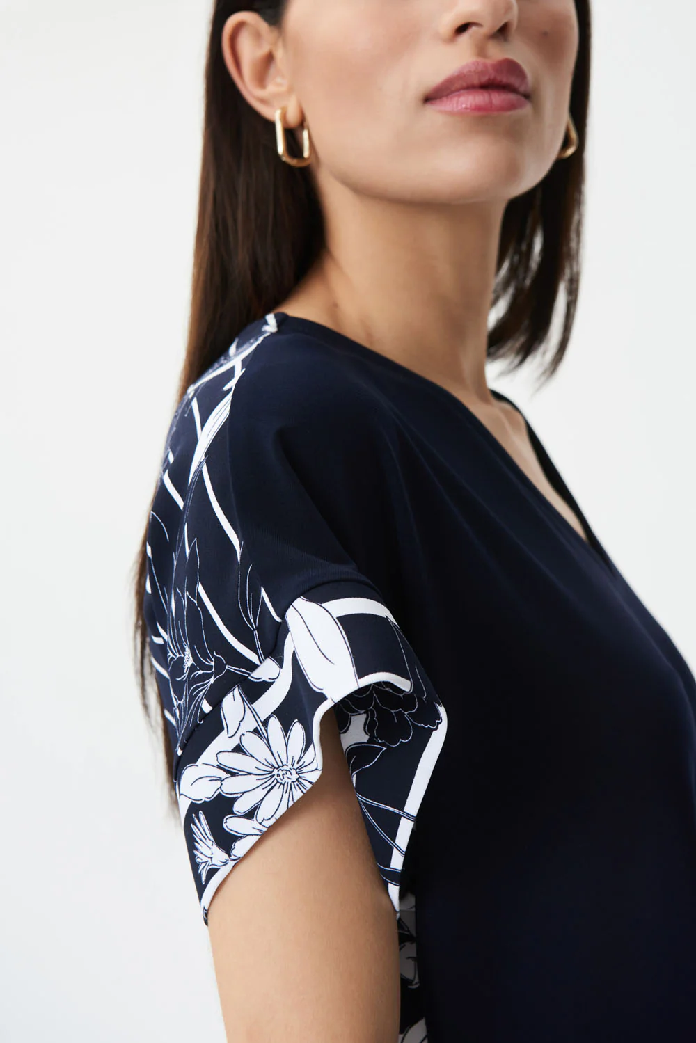 Joseph Ribkoff Midnight Blue/Vanilla Top Style 232054 - Image 3