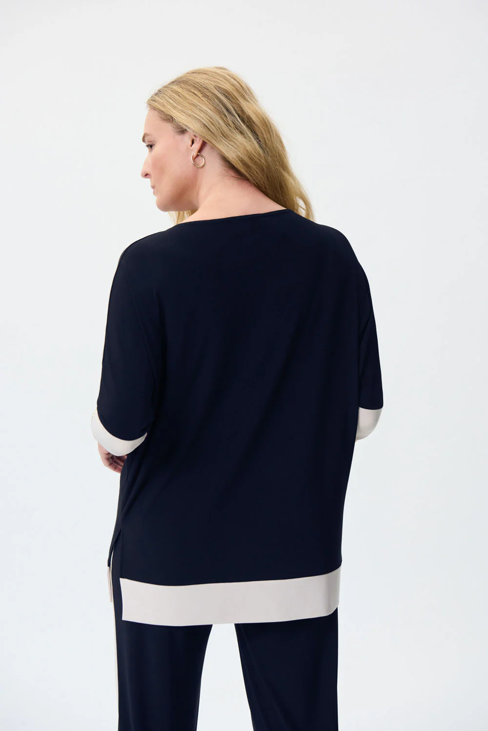 Joseph Ribkoff Midnight Blue/Vanilla Tunic Style 231261 - Image 2