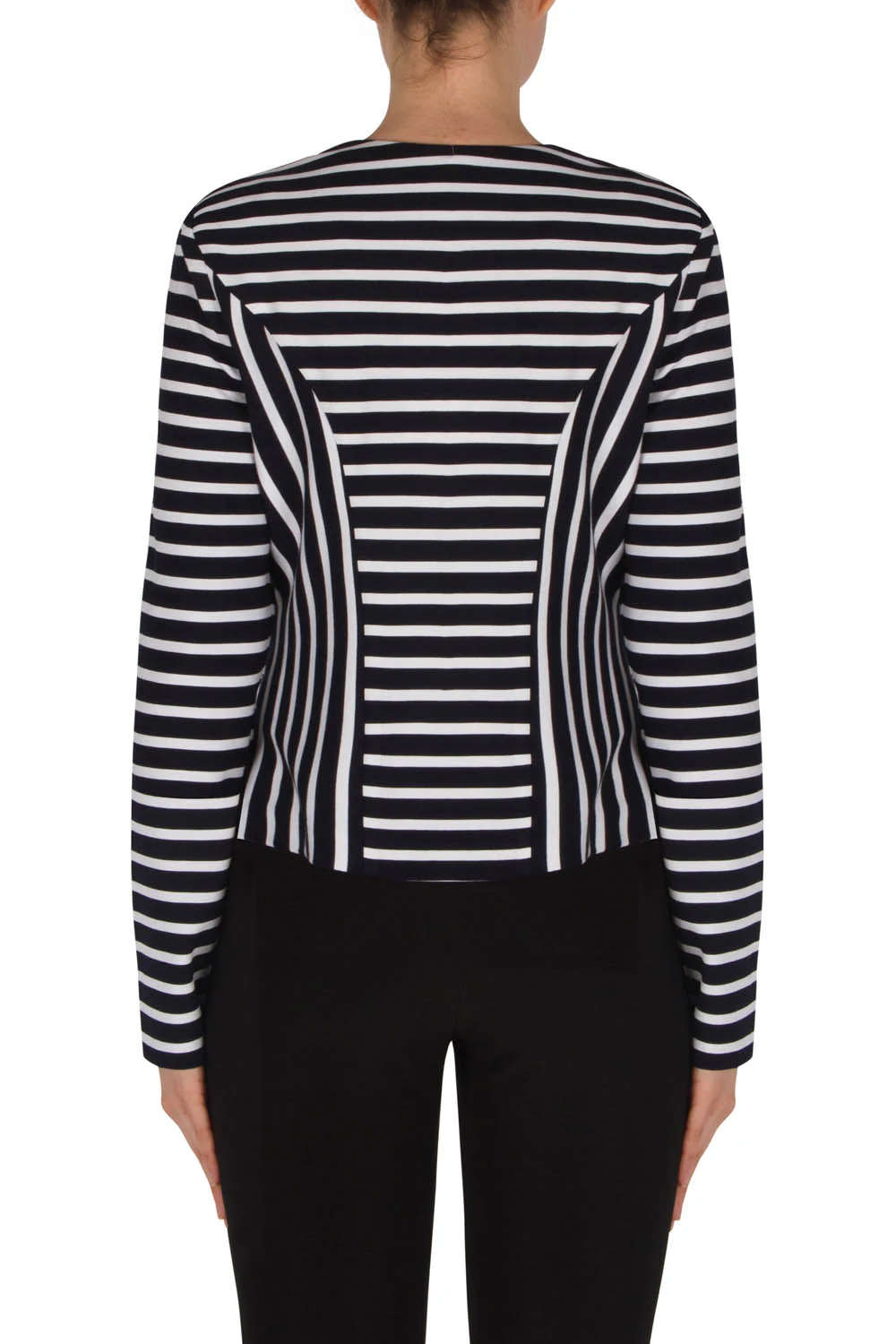 Joseph Ribkoff Midnight Blue/White Jacket Style 182929 - Image 2