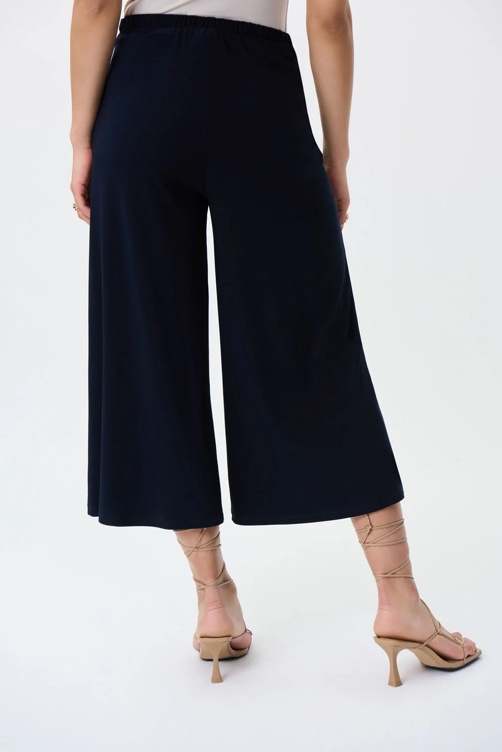 Joseph Ribkoff Midnight Blue Wide Leg High-Wasted Pants Style 231140 - Image 3