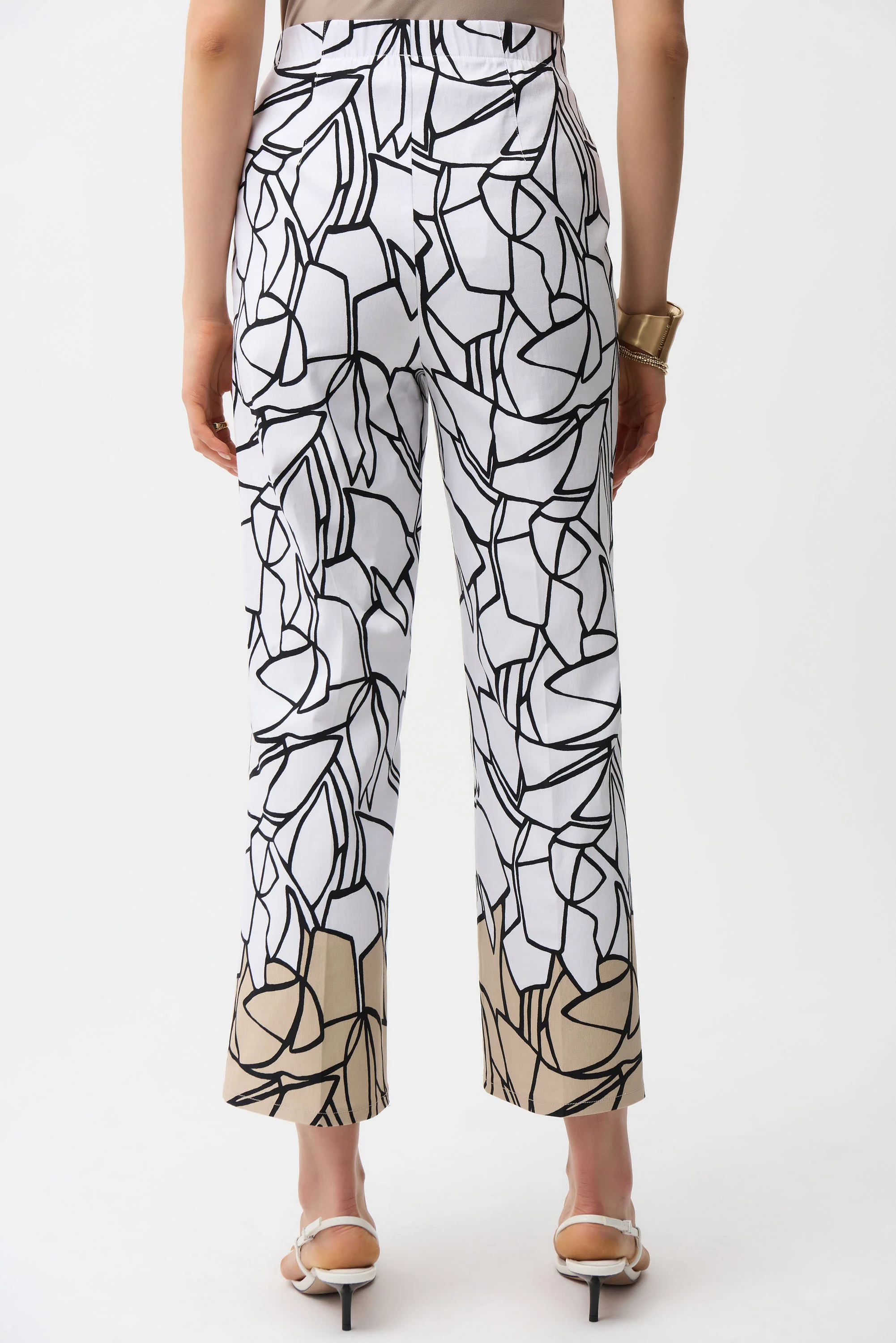 Joseph Ribkoff Millennium Abstract Print Wide Leg Pull-On Pants Style 261026 - Image 4