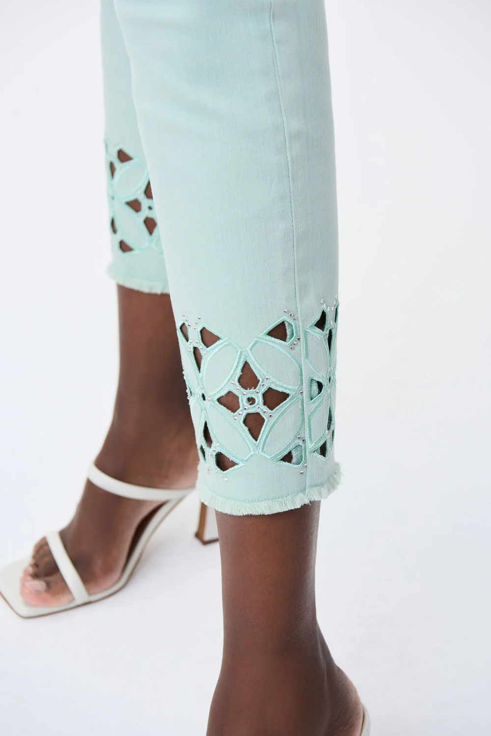 Joseph Ribkoff Mint Slim Cropped Jeans Style 231960 - Image 3