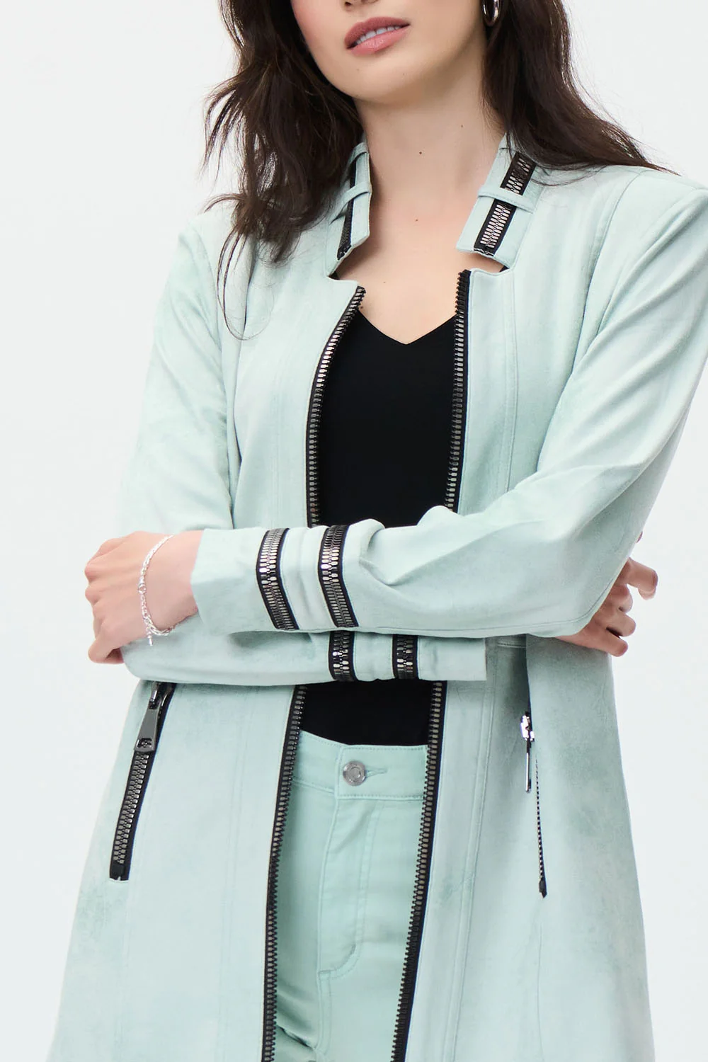 Joseph Ribkoff Mint Jacket Style 213948 - Image 2