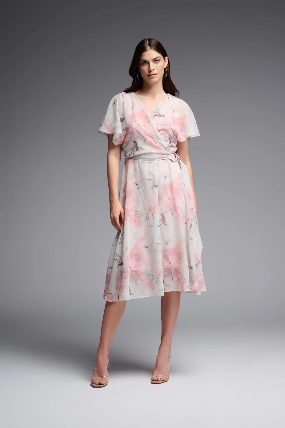 Joseph Ribkoff Mint/Multi Wrap Dress Style 231713