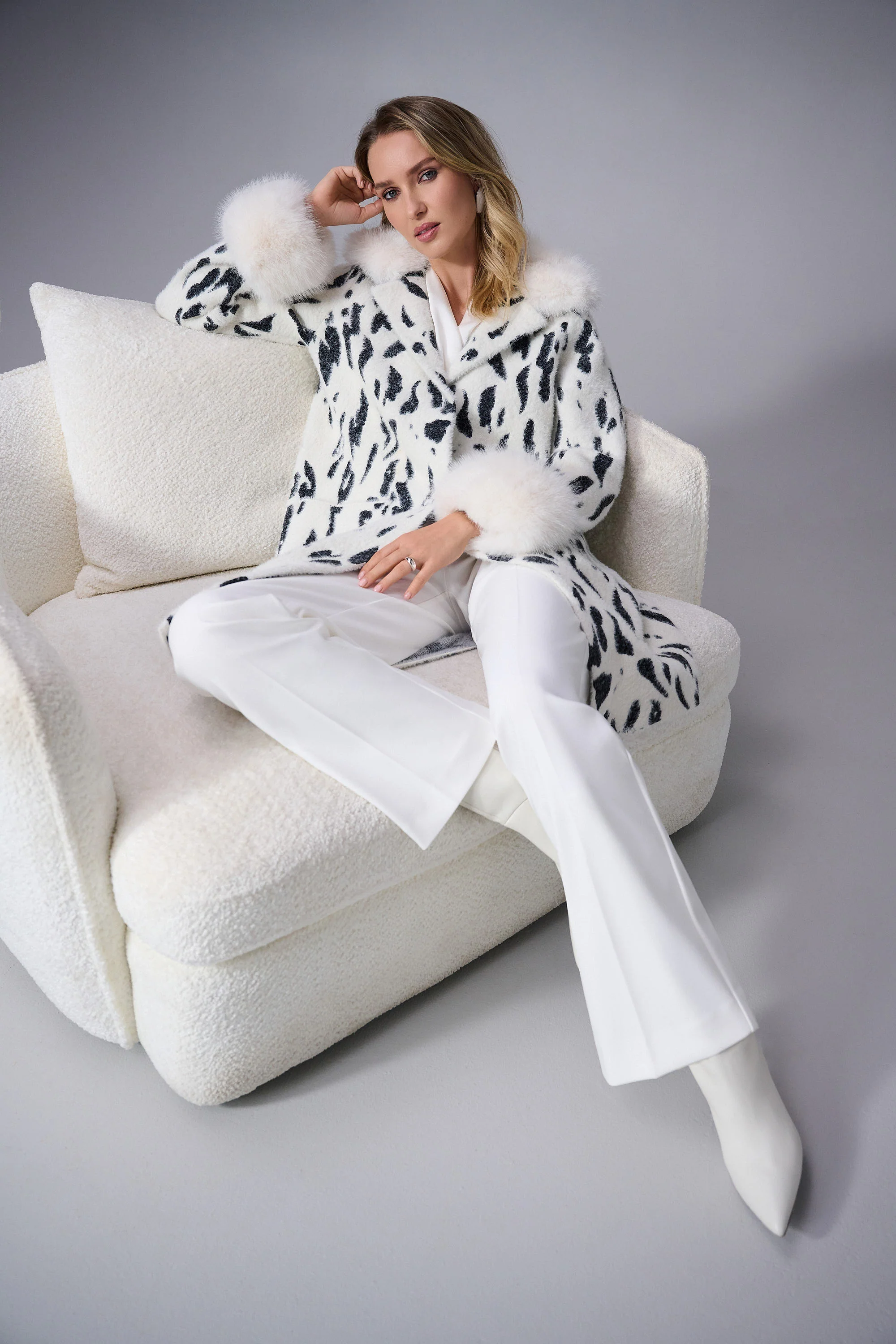 Joseph Ribkoff Mocha Classic Wide-Leg Pants Style 153088F25 - Image 9