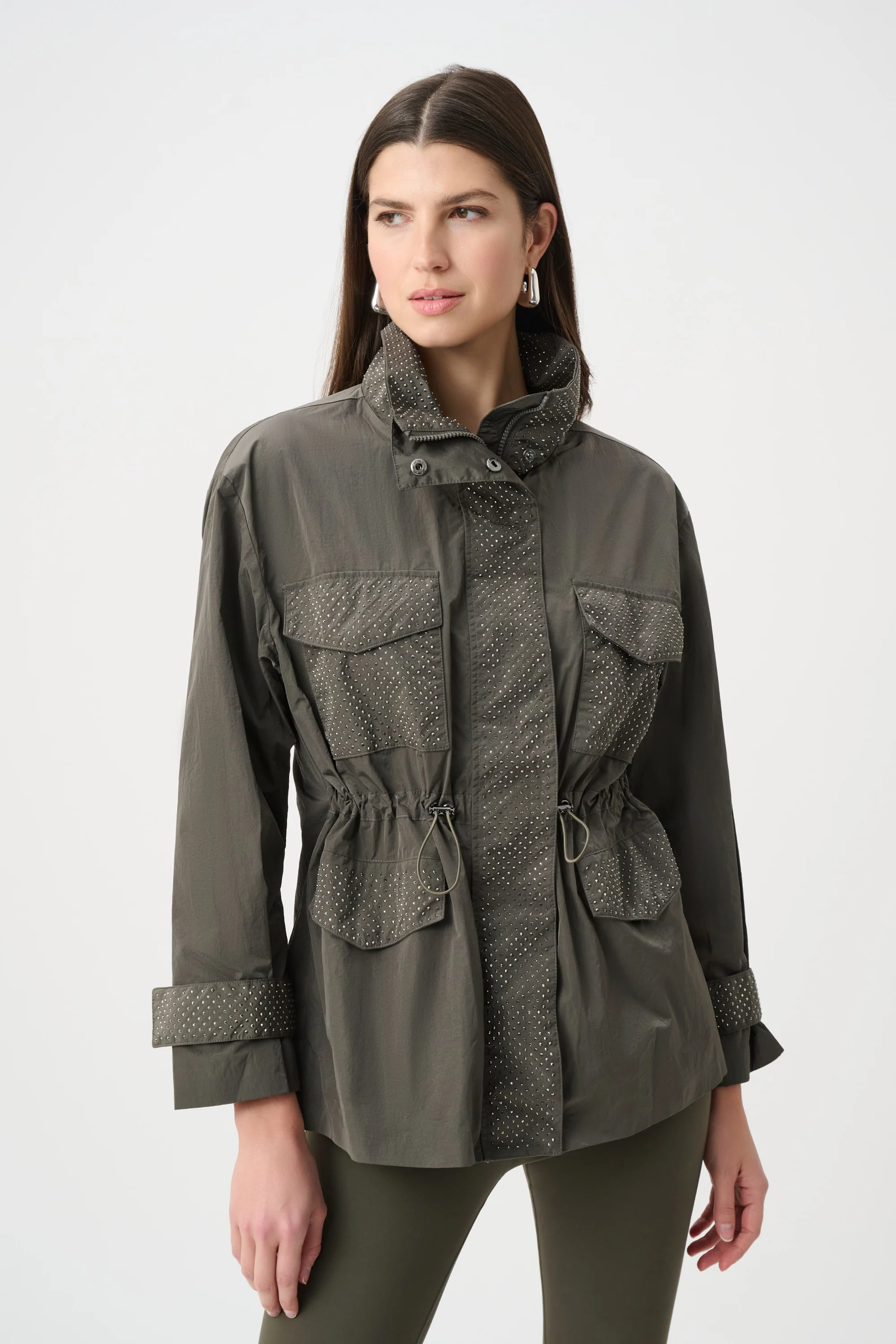 Joseph Ribkoff Mock-Neck Embellished Jacket Style 263633 - Image 4