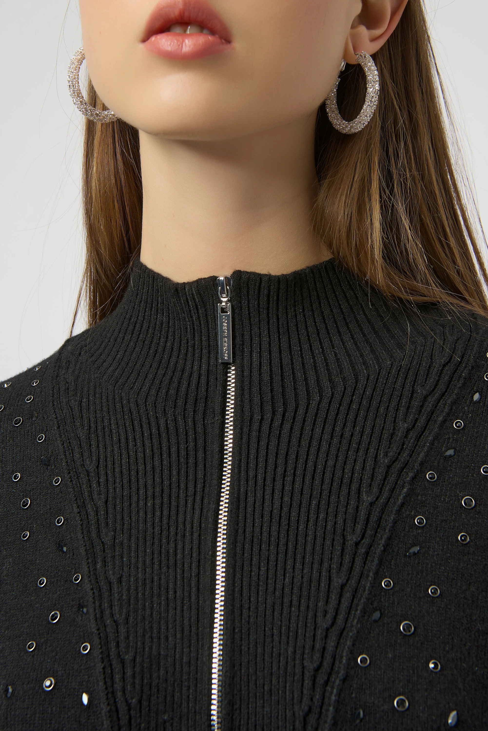 Joseph Ribkoff Mock Neck Pullover with Rhinestones Style 254933 - Image 10