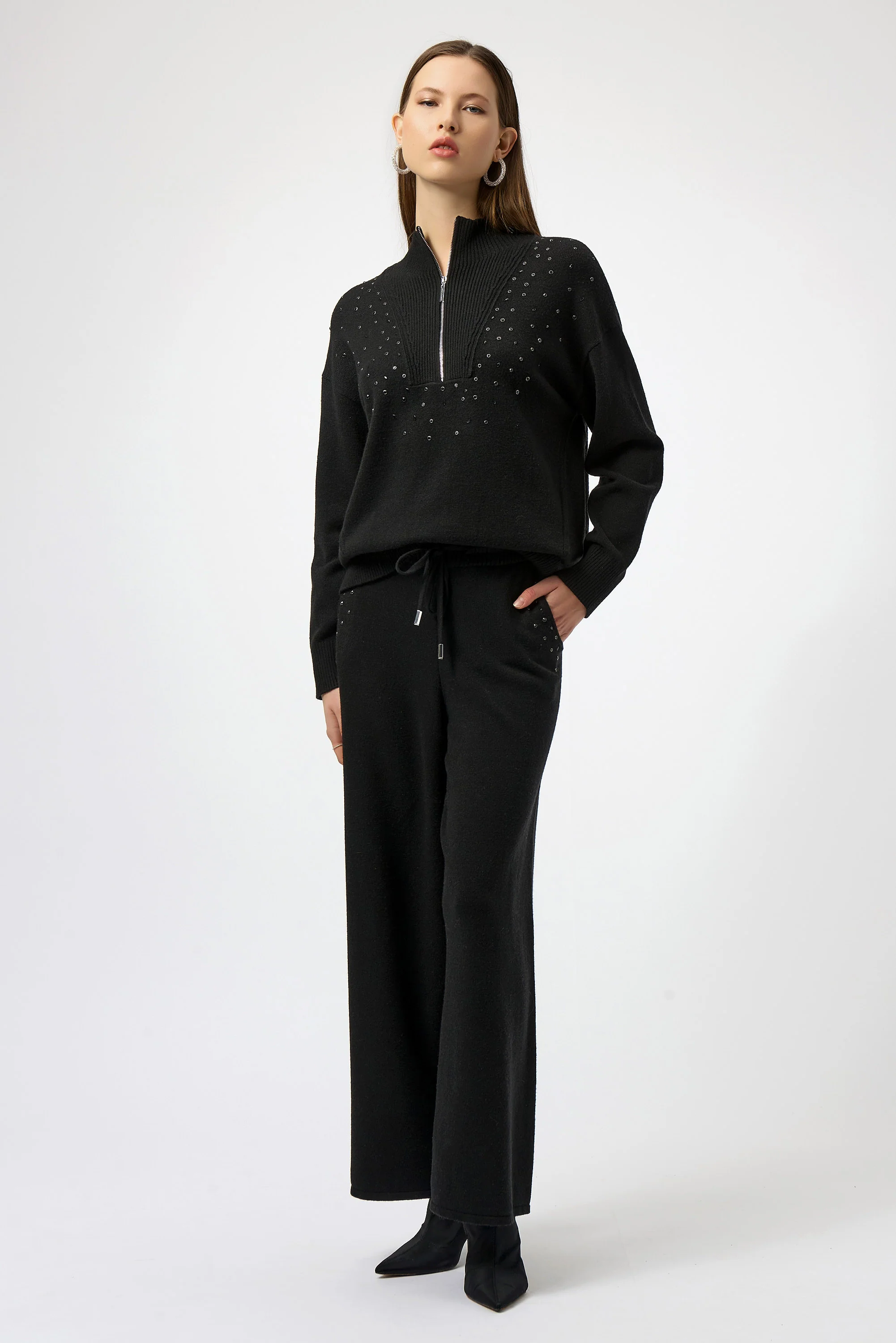 Joseph Ribkoff Mock Neck Pullover with Rhinestones Style 254933 - Image 11