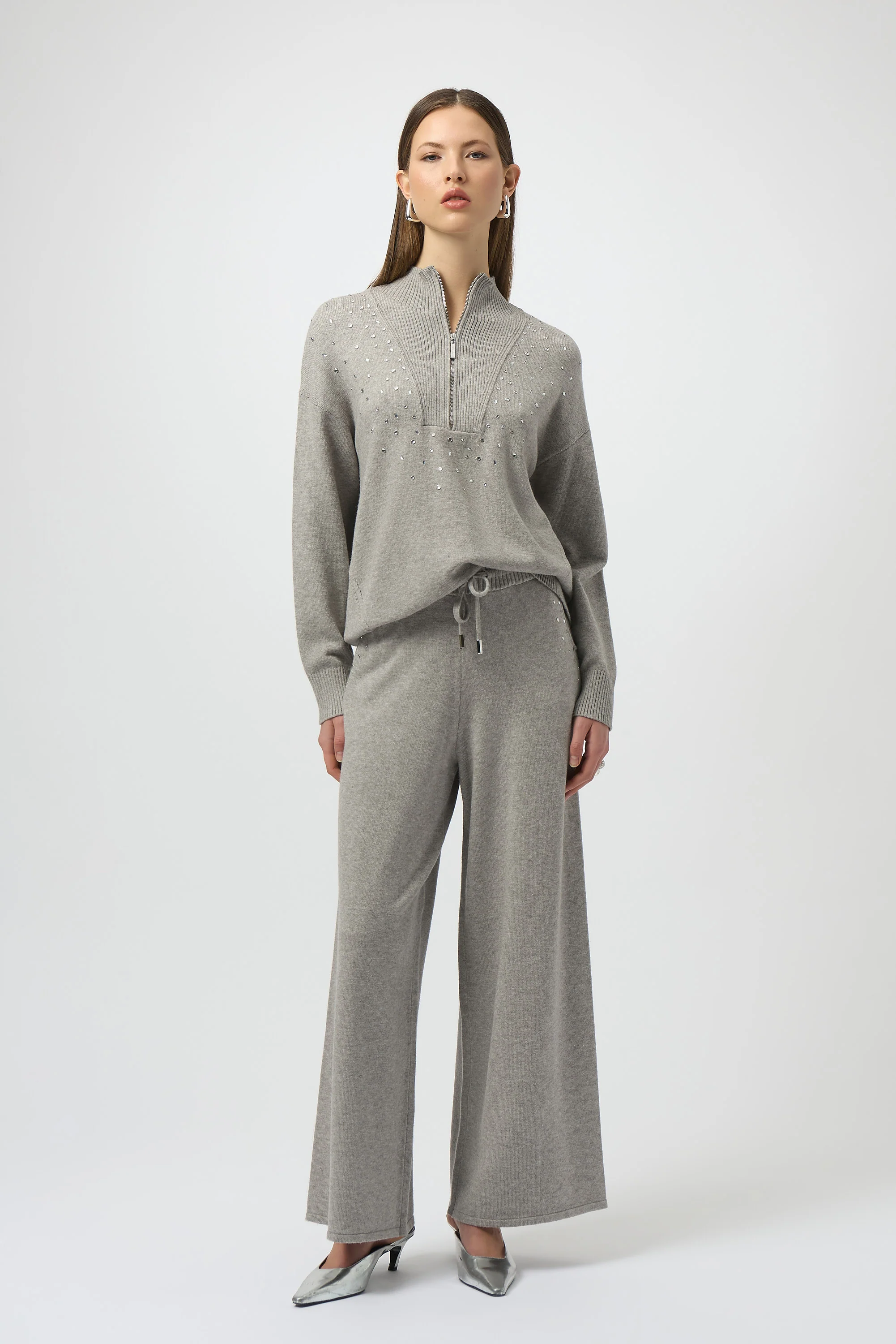 Joseph Ribkoff Mock Neck Pullover with Rhinestones Style 254933 - Image 6