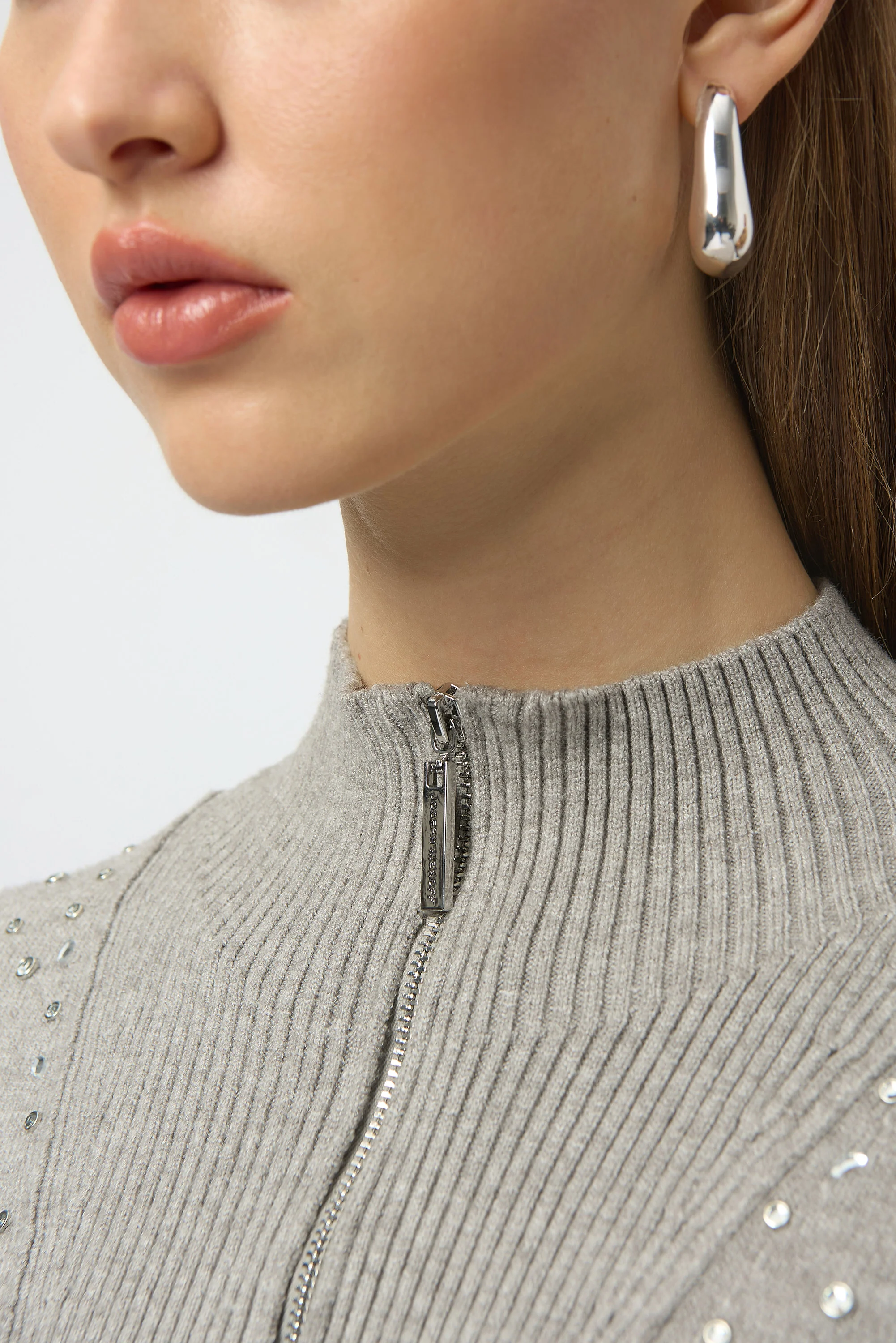 Joseph Ribkoff Mock Neck Pullover with Rhinestones Style 254933 - Image 7