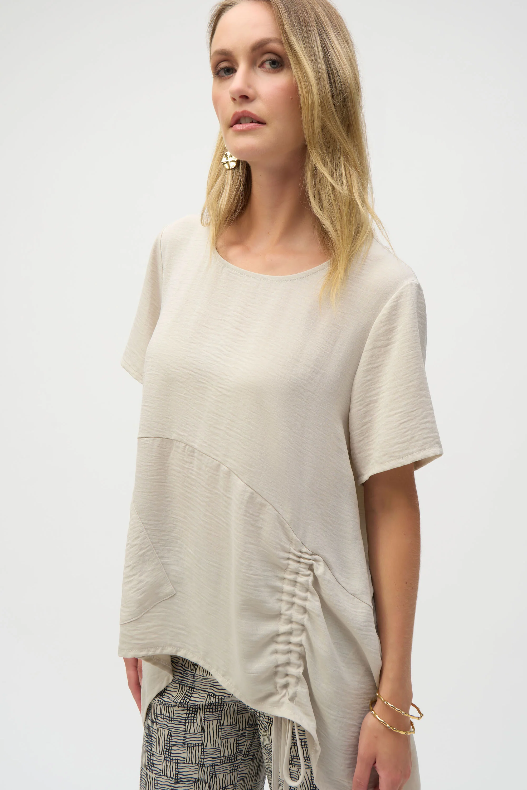 Joseph Ribkoff Moonstone Asymmetrical Boxy Top Style 252071 - Image 3