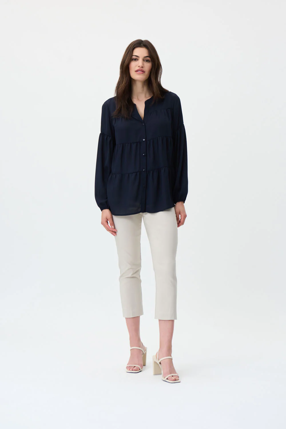 Joseph Ribkoff Moonstone Cropped Woven Pants Style 201536 - Image 4