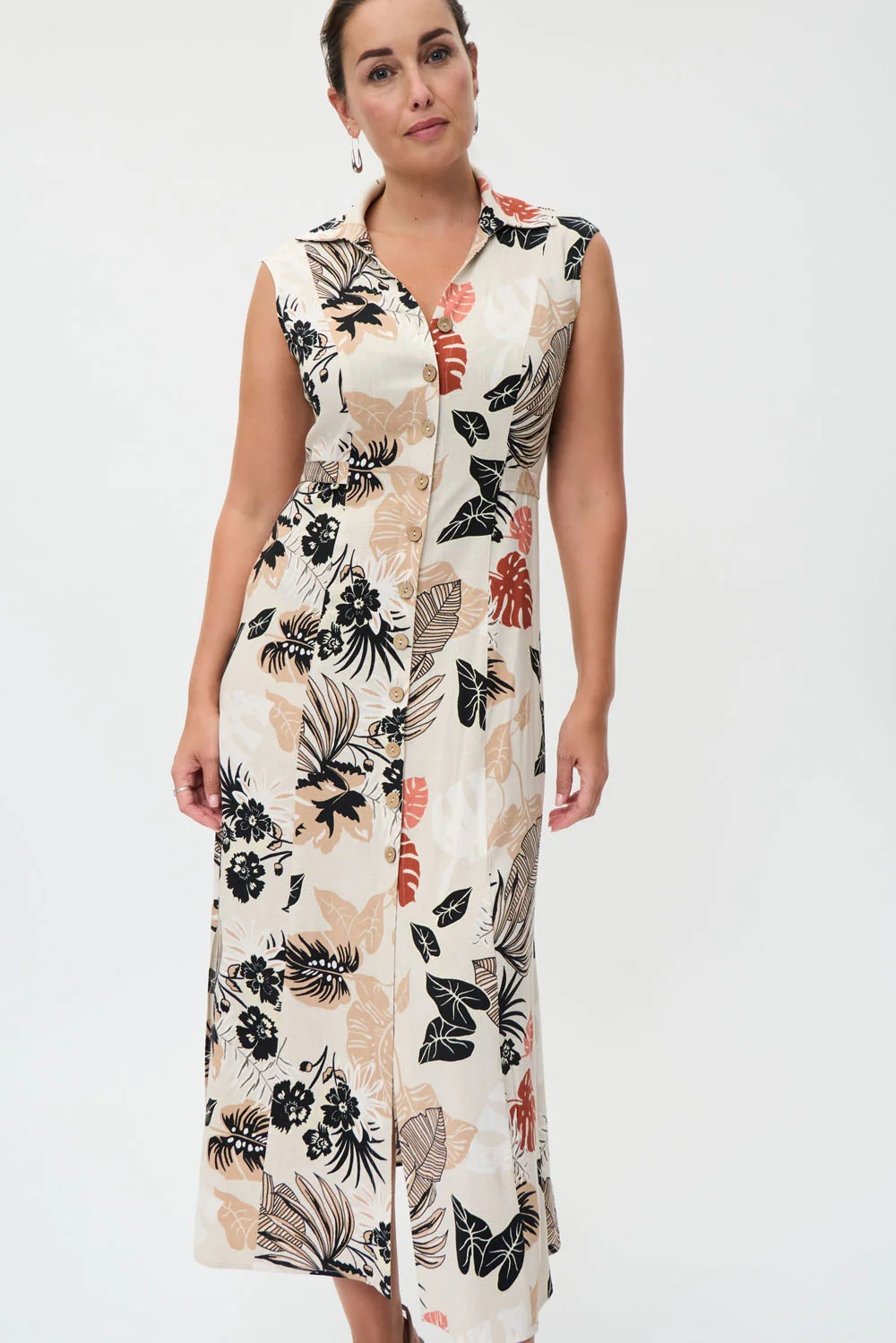 Joseph Ribkoff Moonstone/Multi Button-Down Dress Style 232255 - Image 2
