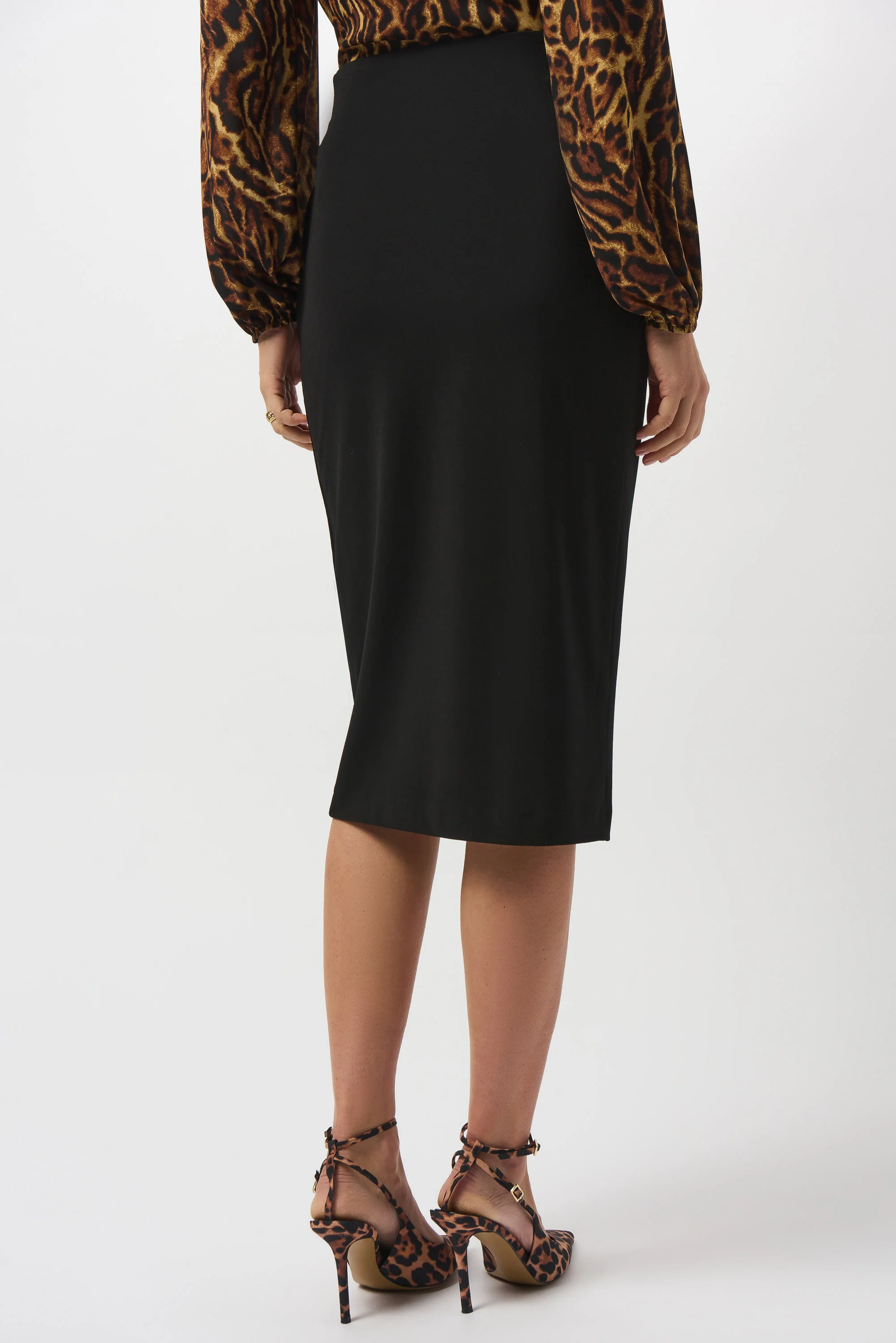 Joseph Ribkoff Moss Crepe Pencil Skirt Style 253134 - Image 3