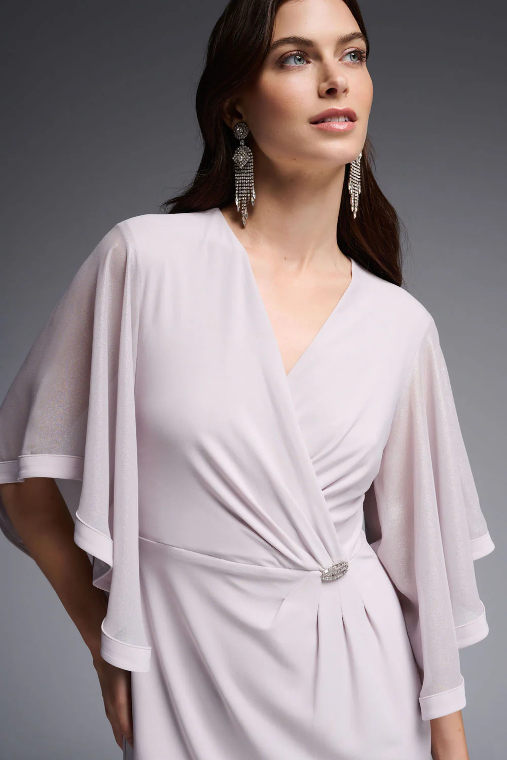 Joseph Ribkoff Mother of Pearl Dress Style 231747 - Image 2