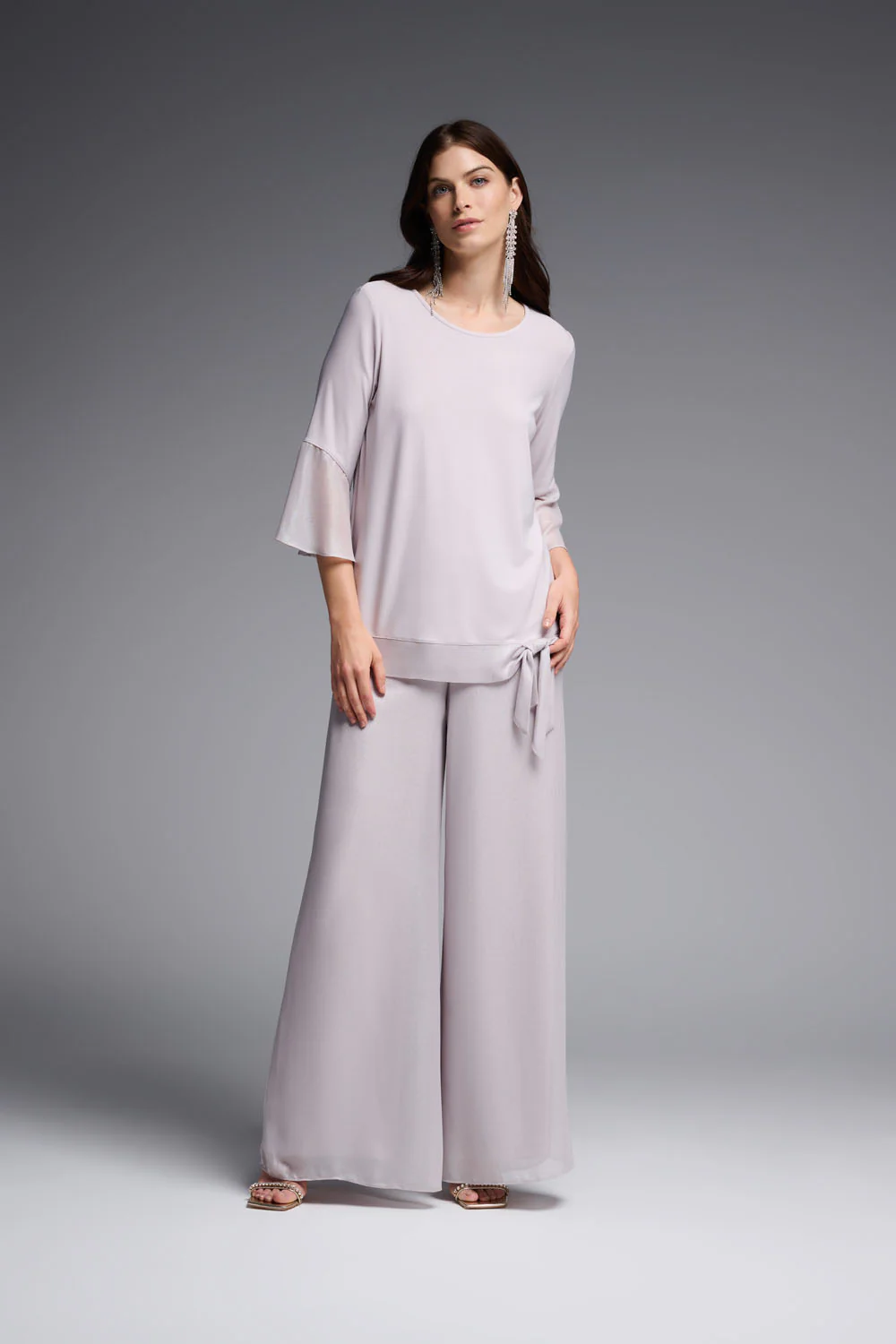 Joseph Ribkoff Mother of Pearl Palazzo Pants Style 231754 - Image 3