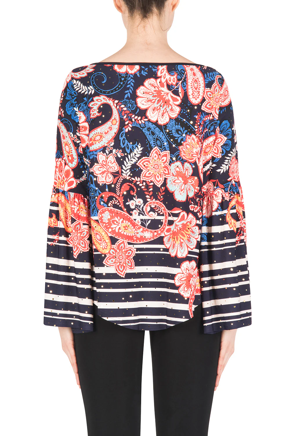 Joseph Ribkoff Multi/Midnight Blue Top Style 183588 - Image 2